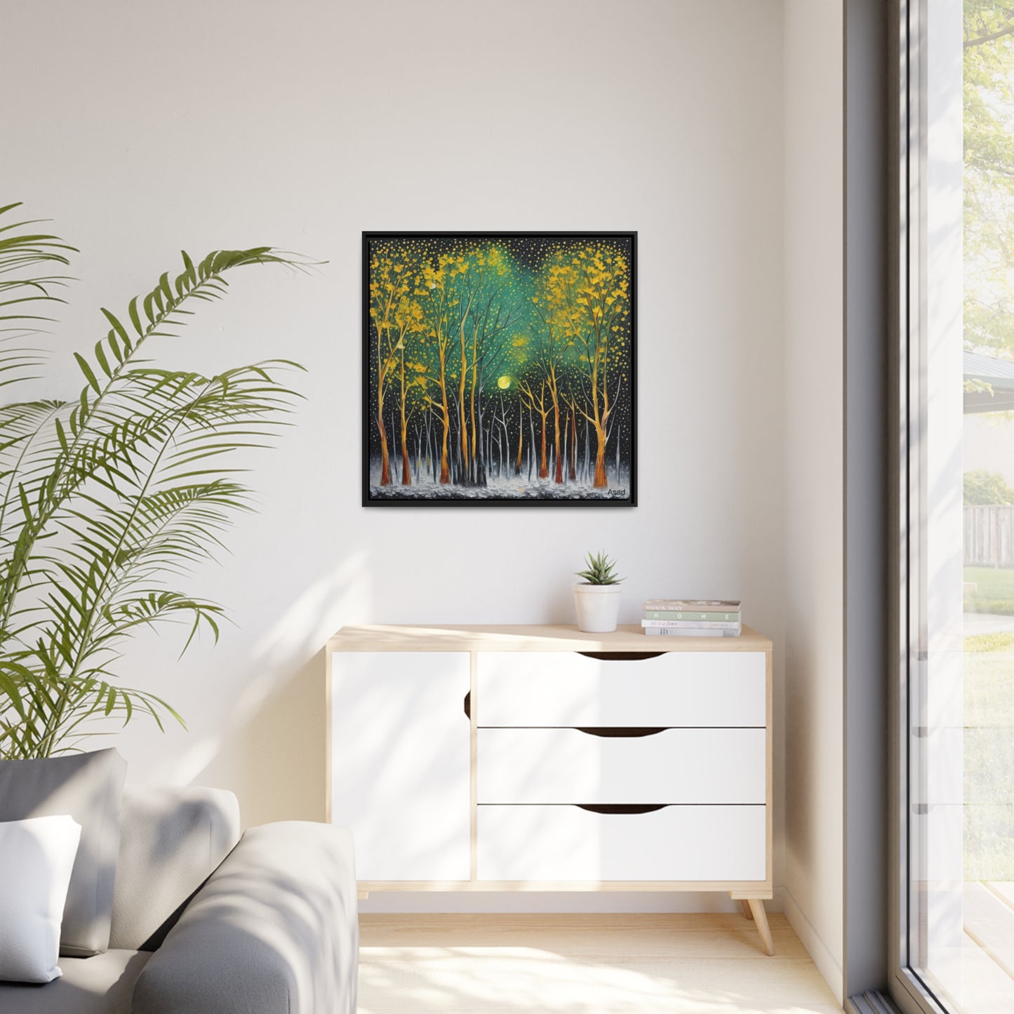 Matte Canvas, Black Frame
