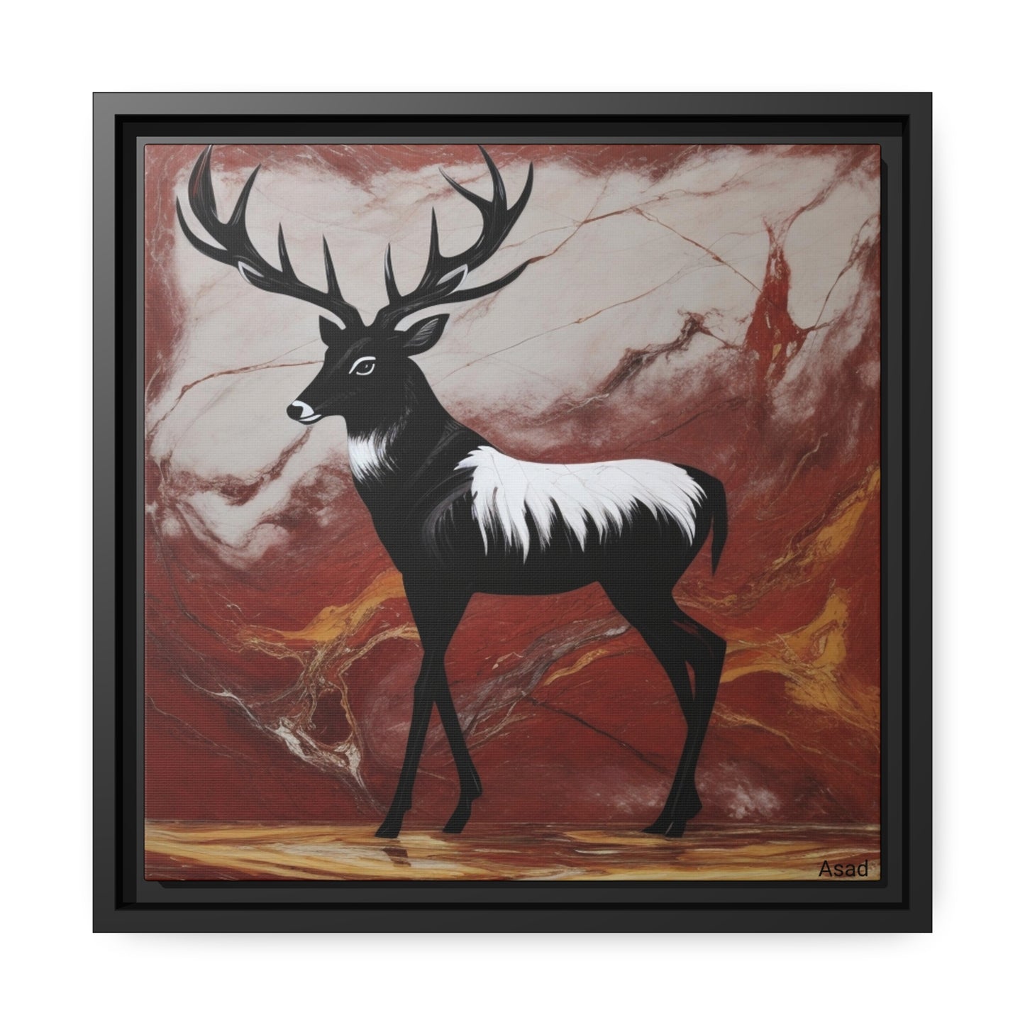 Matte Canvas, Black Frame