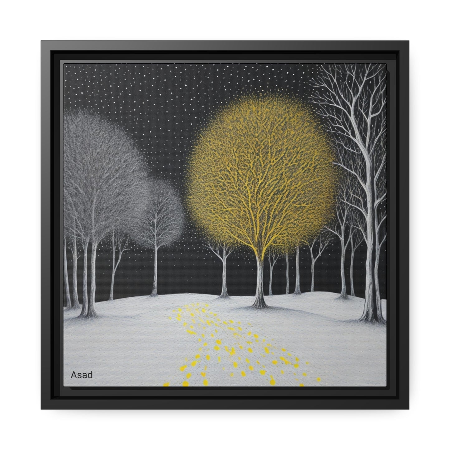 Matte Canvas, Black Frame