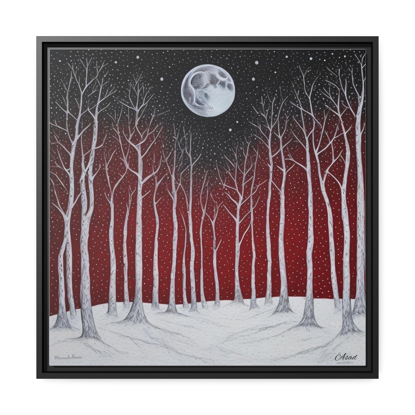 Matte Canvas, Black Frame