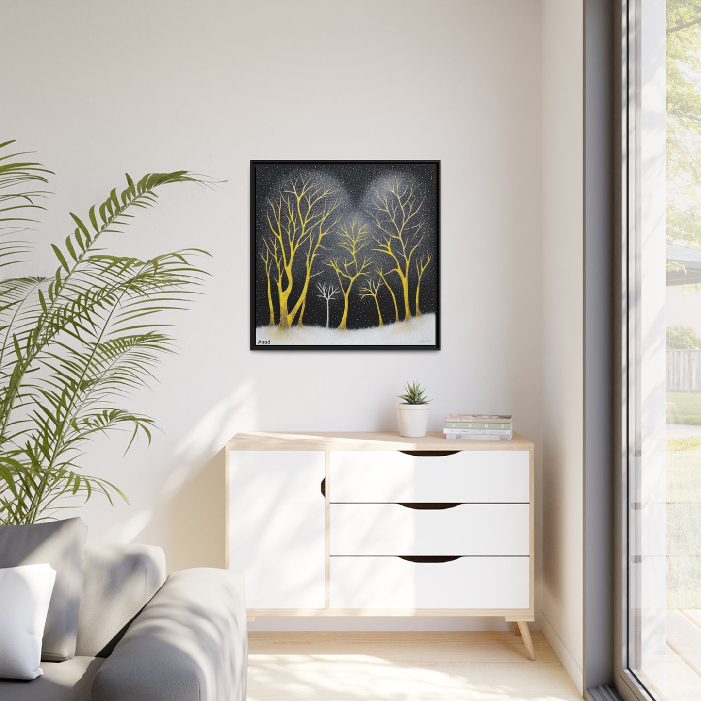 Matte Canvas, Black Frame