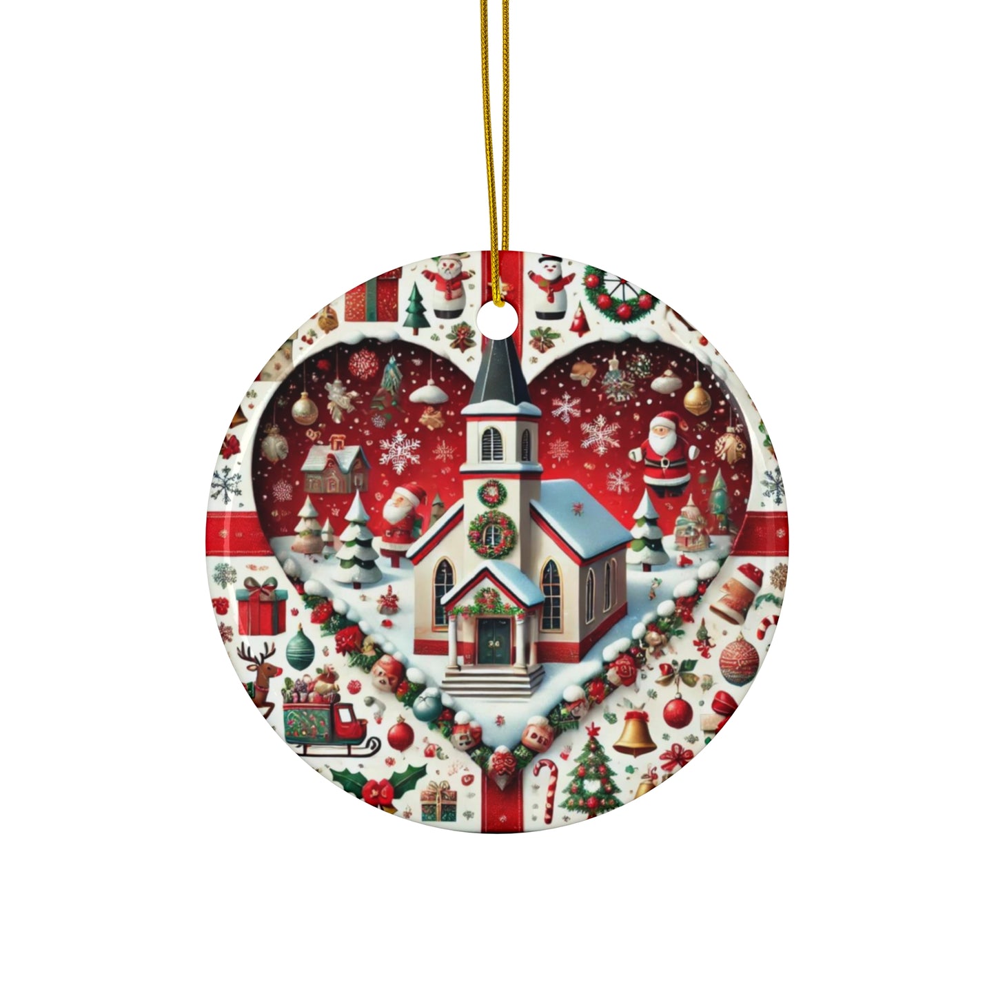 Ceramic Ornament, 4 Shapes