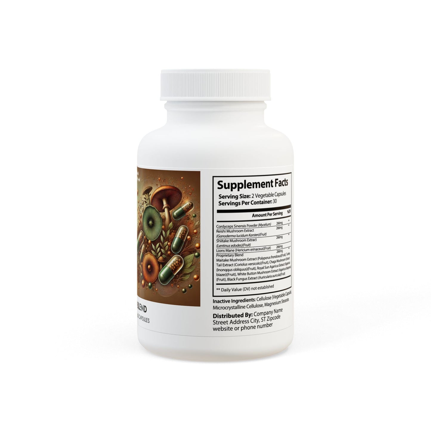 Mushroom Blend Supplement (60 Capsules) By Dr. Asad Ali Syed