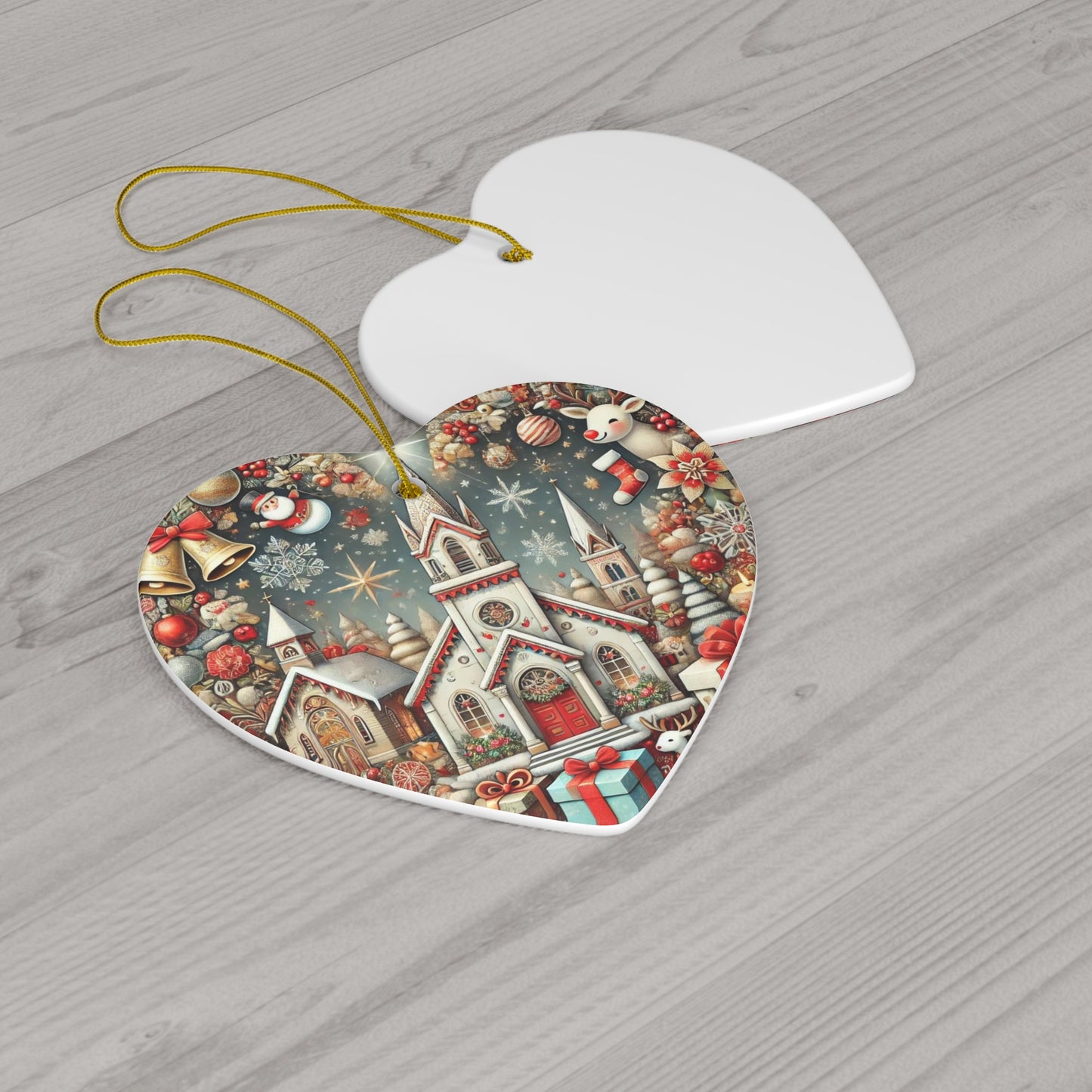 Ceramic Ornament, 4 Shapes