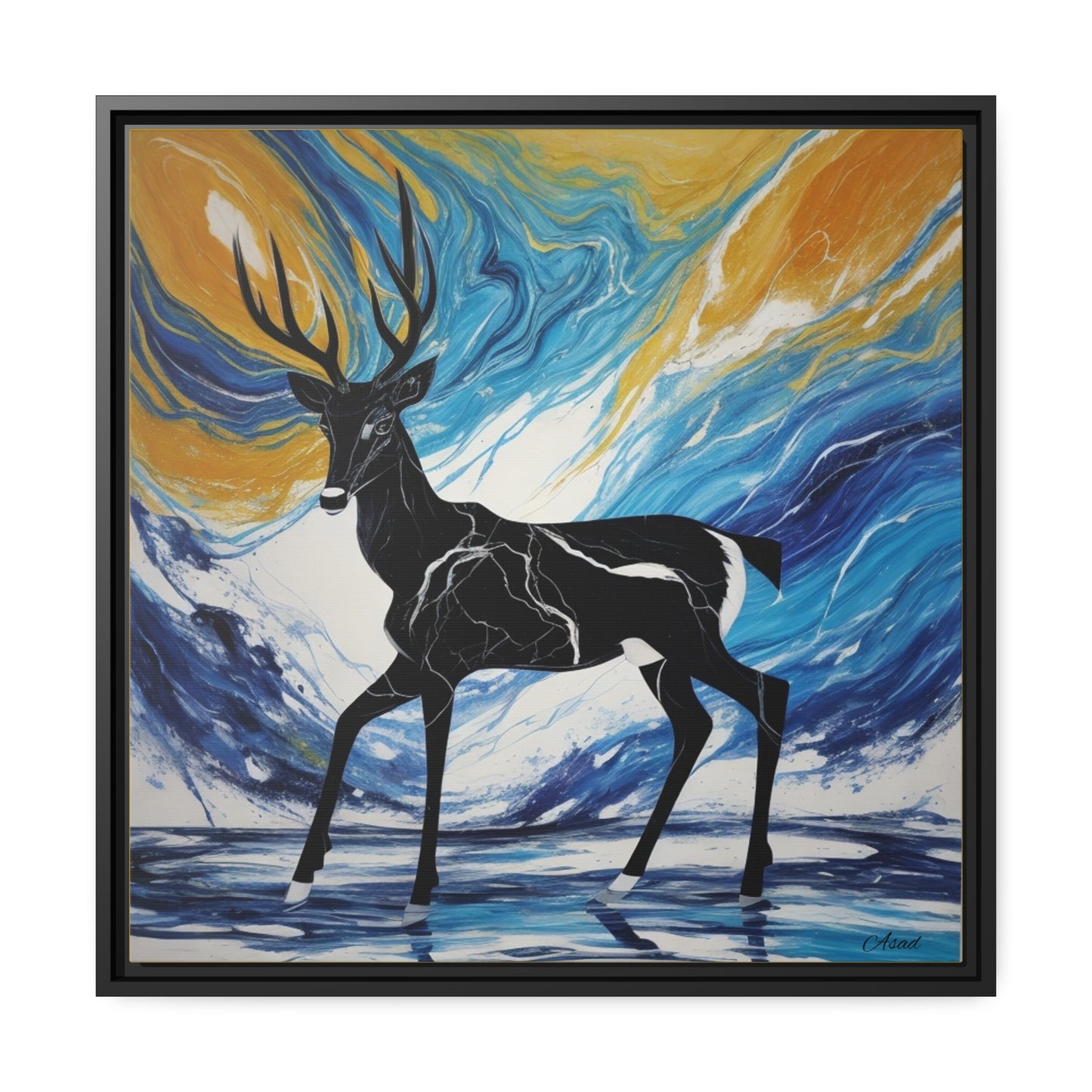 Matte Canvas, Black Frame