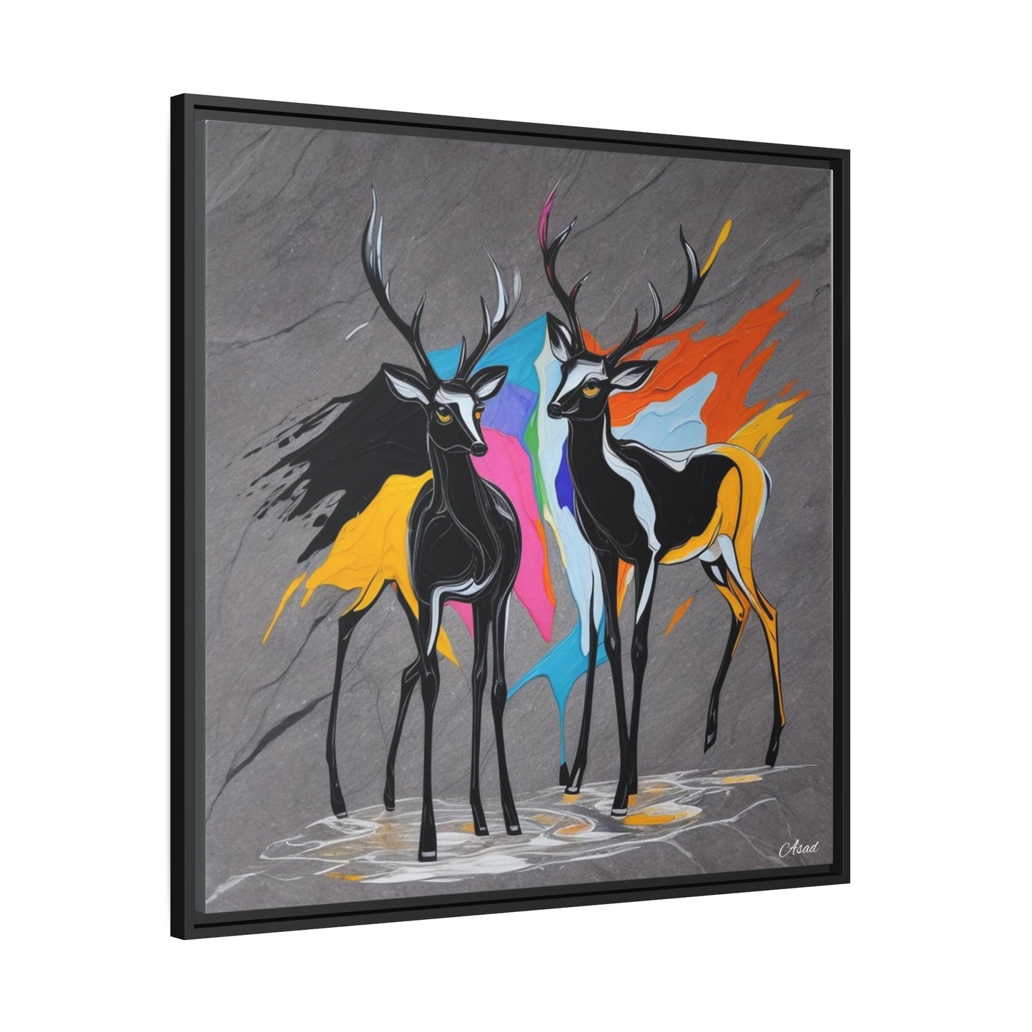 Matte Canvas, Black Frame