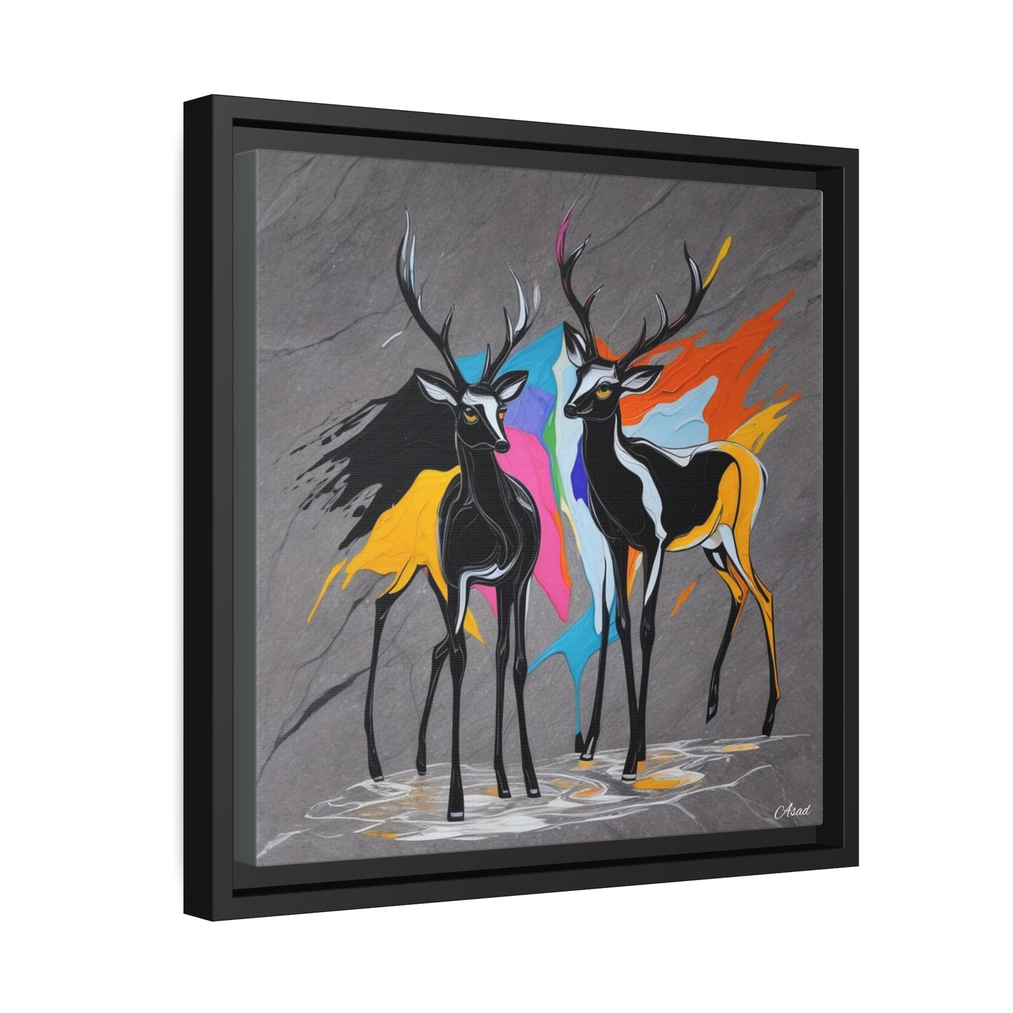 Matte Canvas, Black Frame