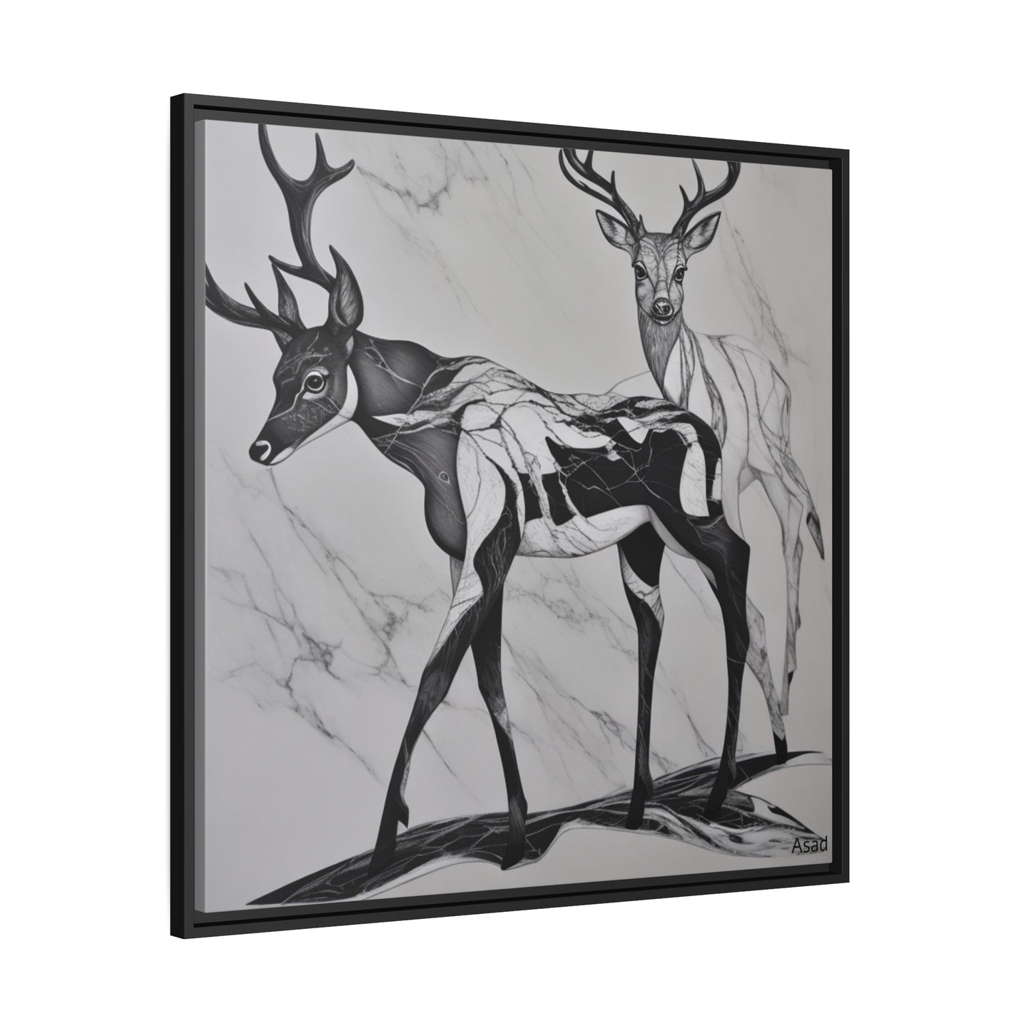 Matte Canvas, Black Frame
