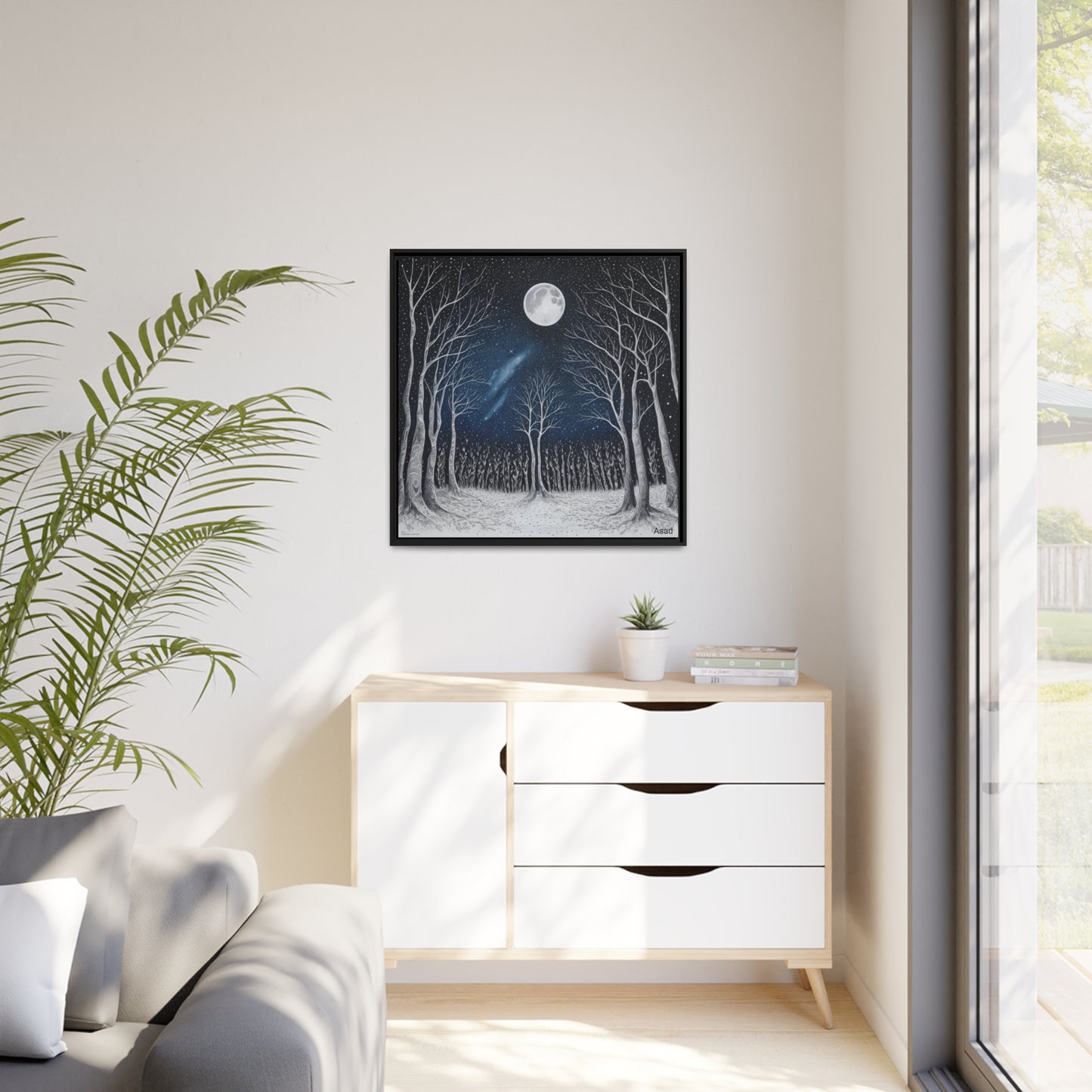 Matte Canvas, Black Frame