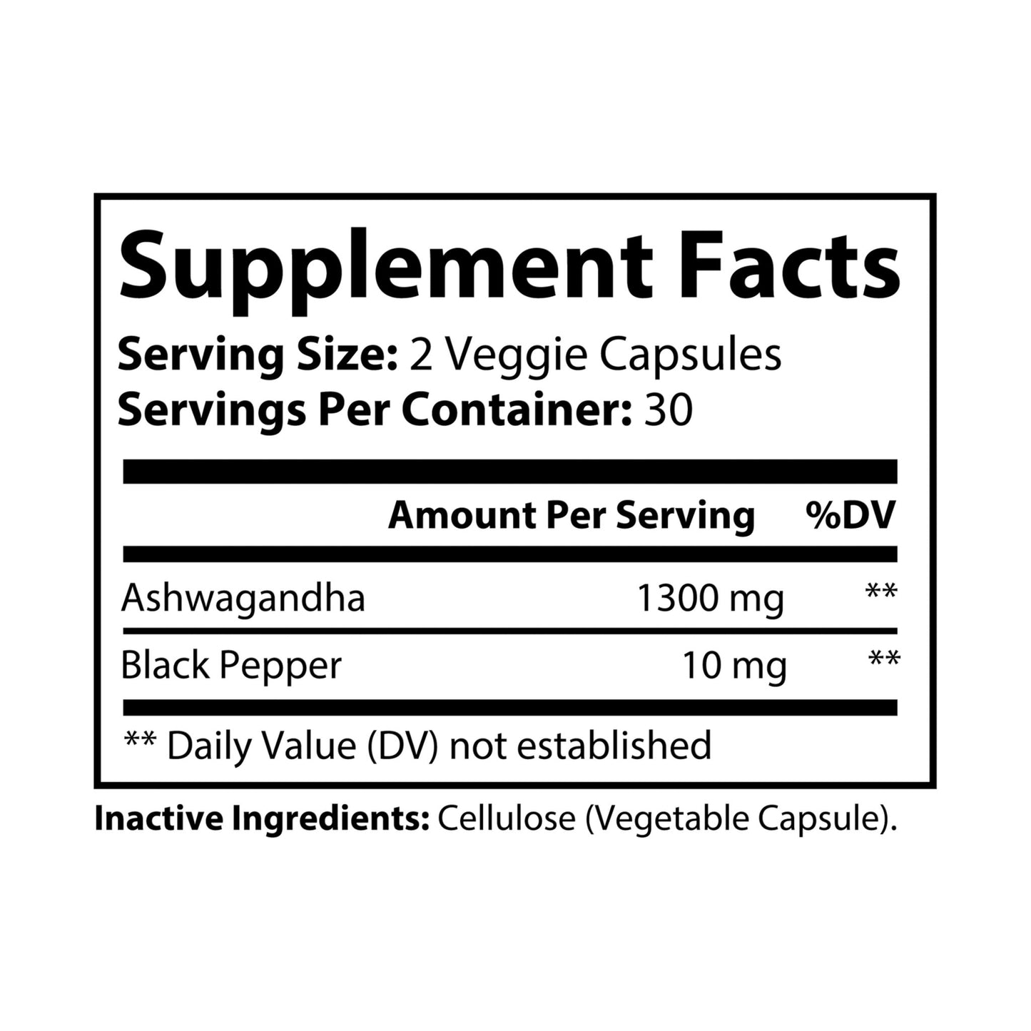 Ashwagandha and Black Pepper Supplement (60 capsules) By Dr. Asad Ali Syed