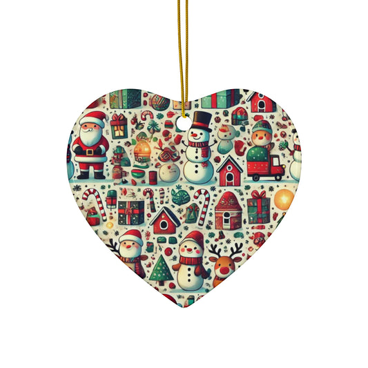 Ceramic Ornament, 4 Shapes