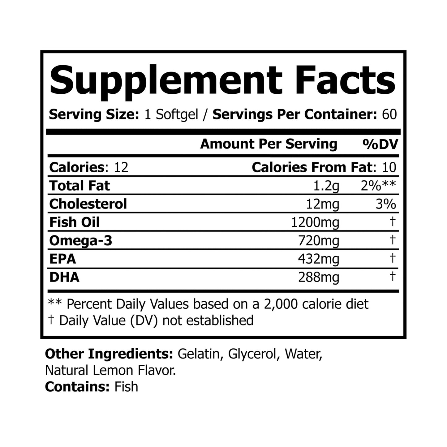 Omega 3 Fish Oil Supplement (60 Softgels) By Dr. Asad Ali Syed