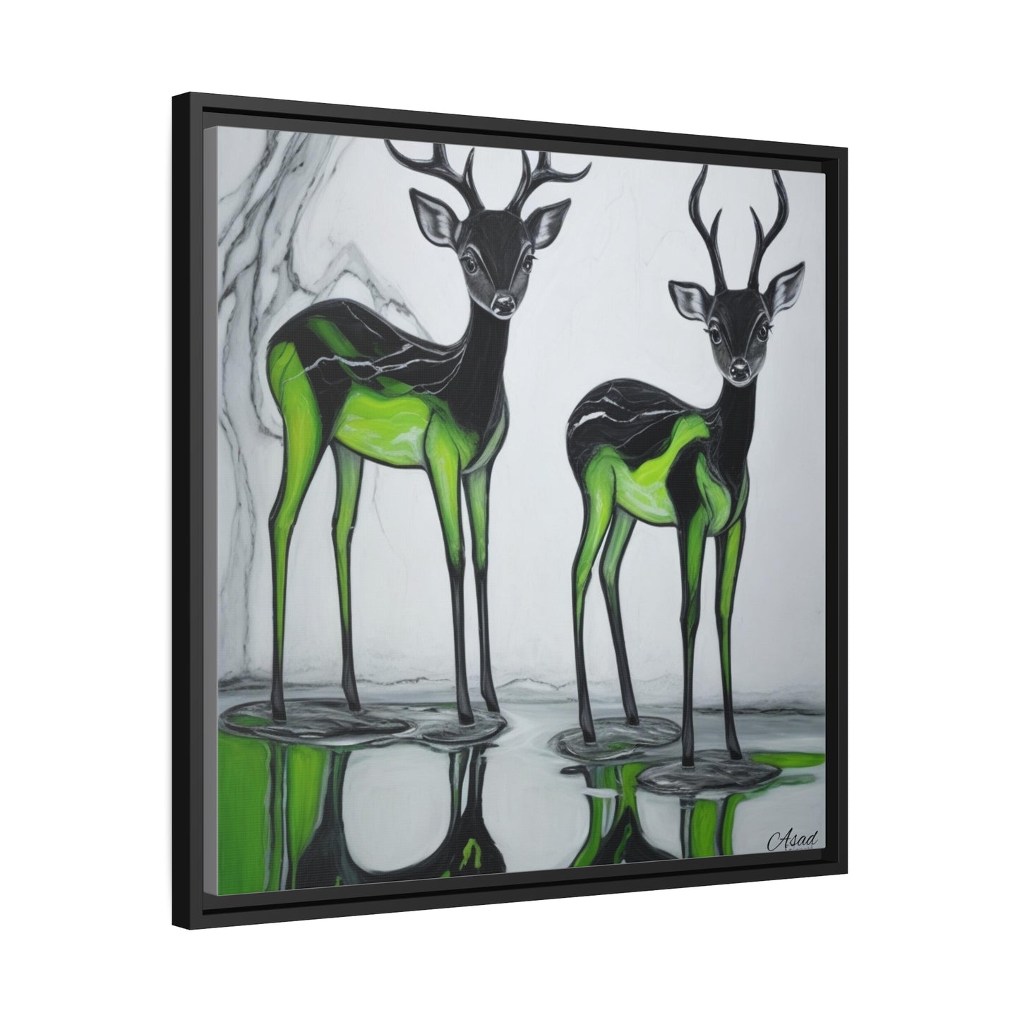 Matte Canvas, Black Frame