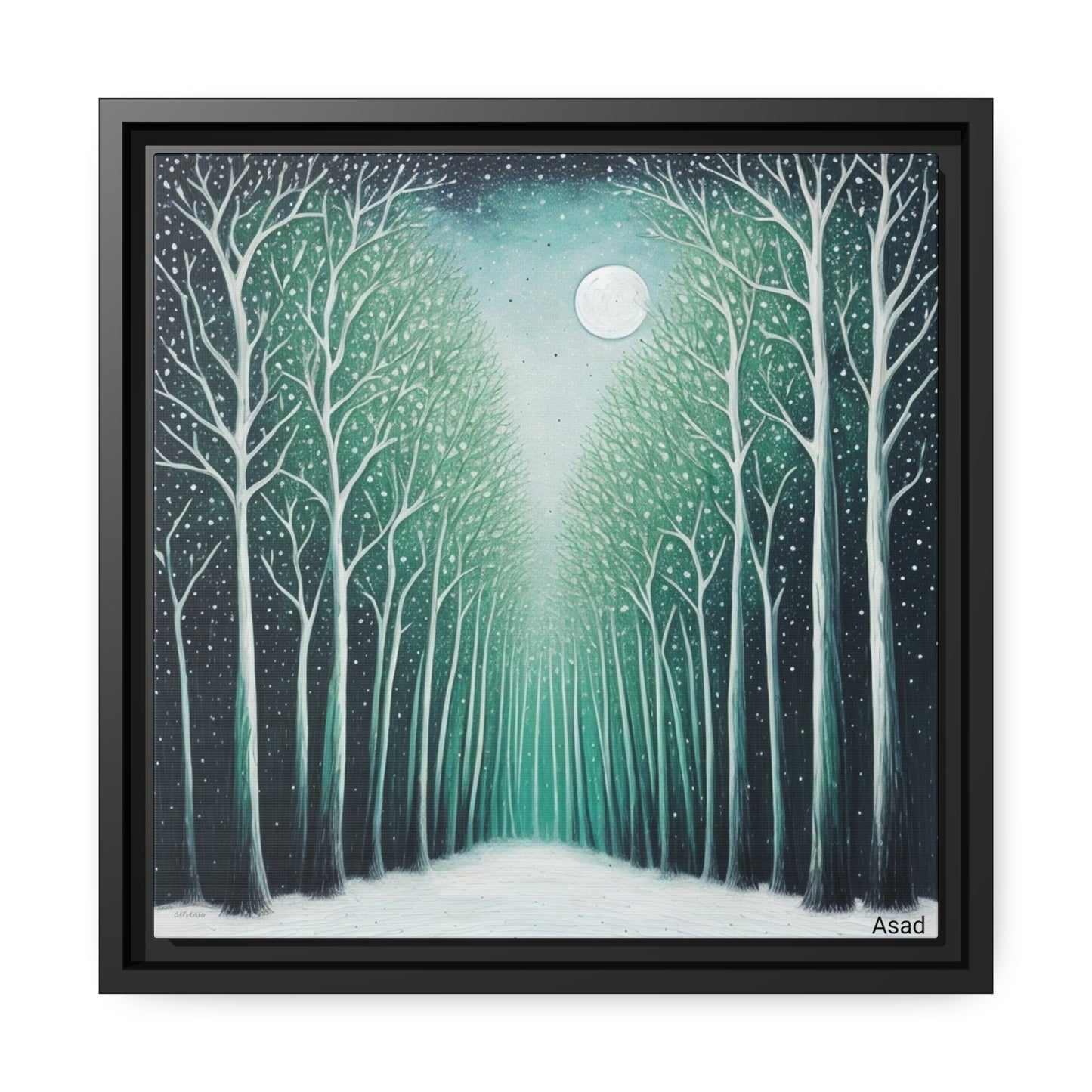Matte Canvas, Black Frame
