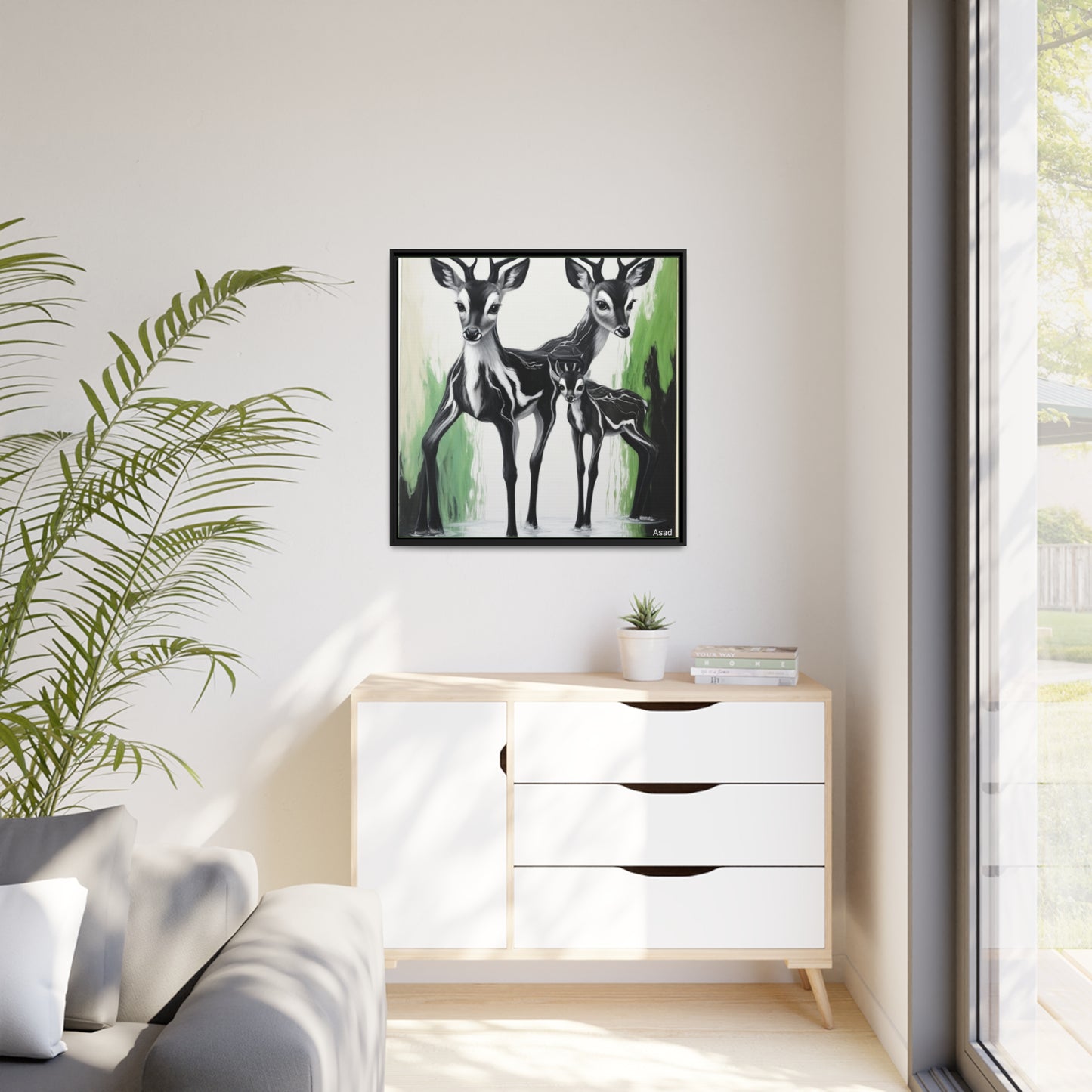Matte Canvas, Black Frame