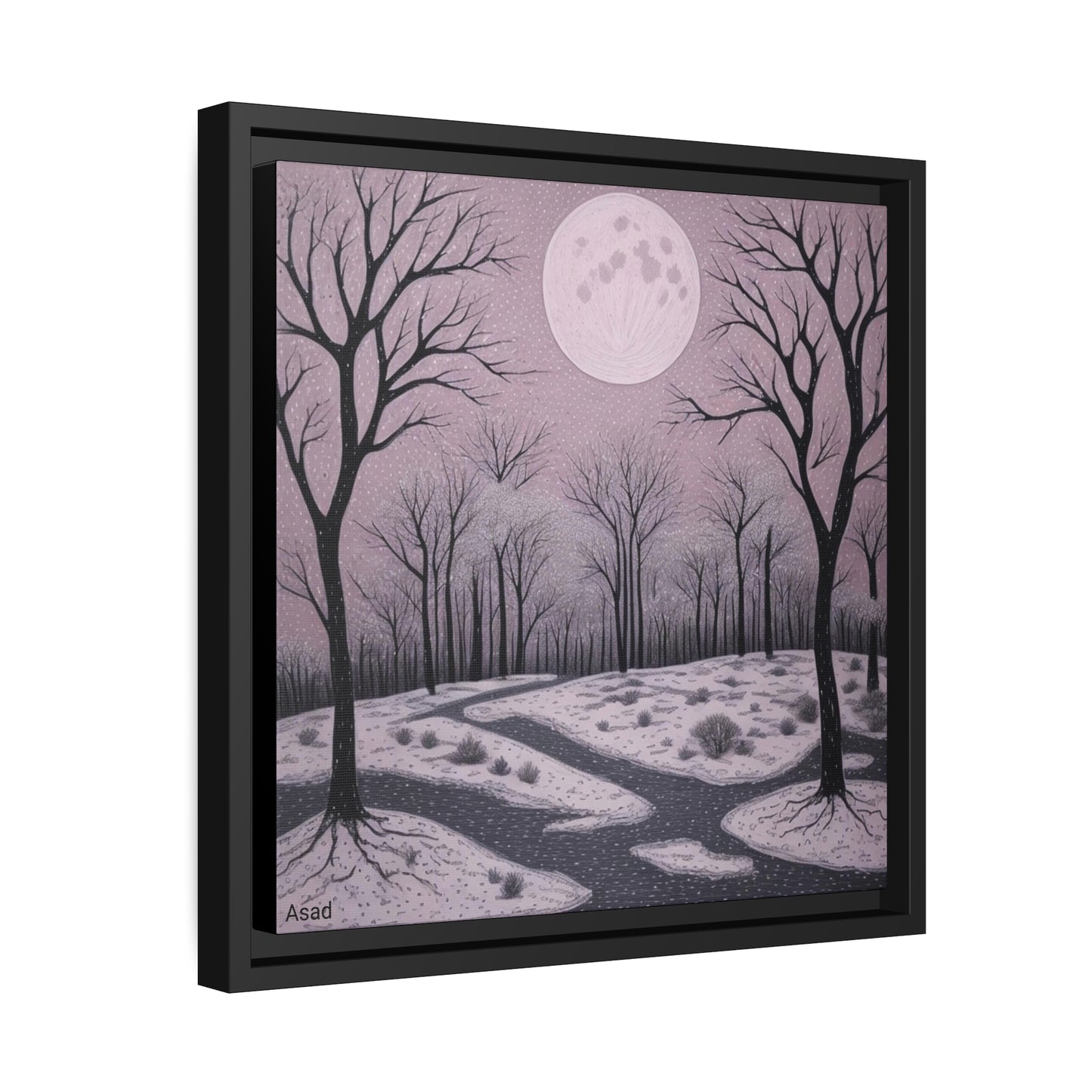 Matte Canvas, Black Frame