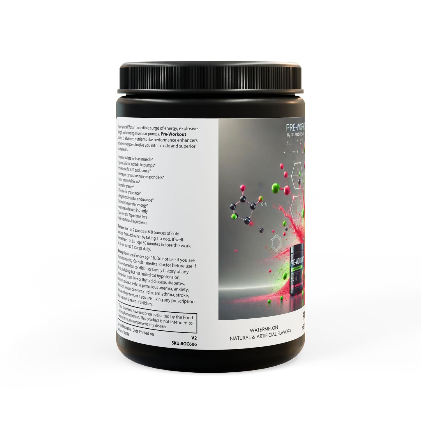 Pre-Workout Supplement, Watermelon (300g, 10.58oz) By Dr. Asad Ali Syed