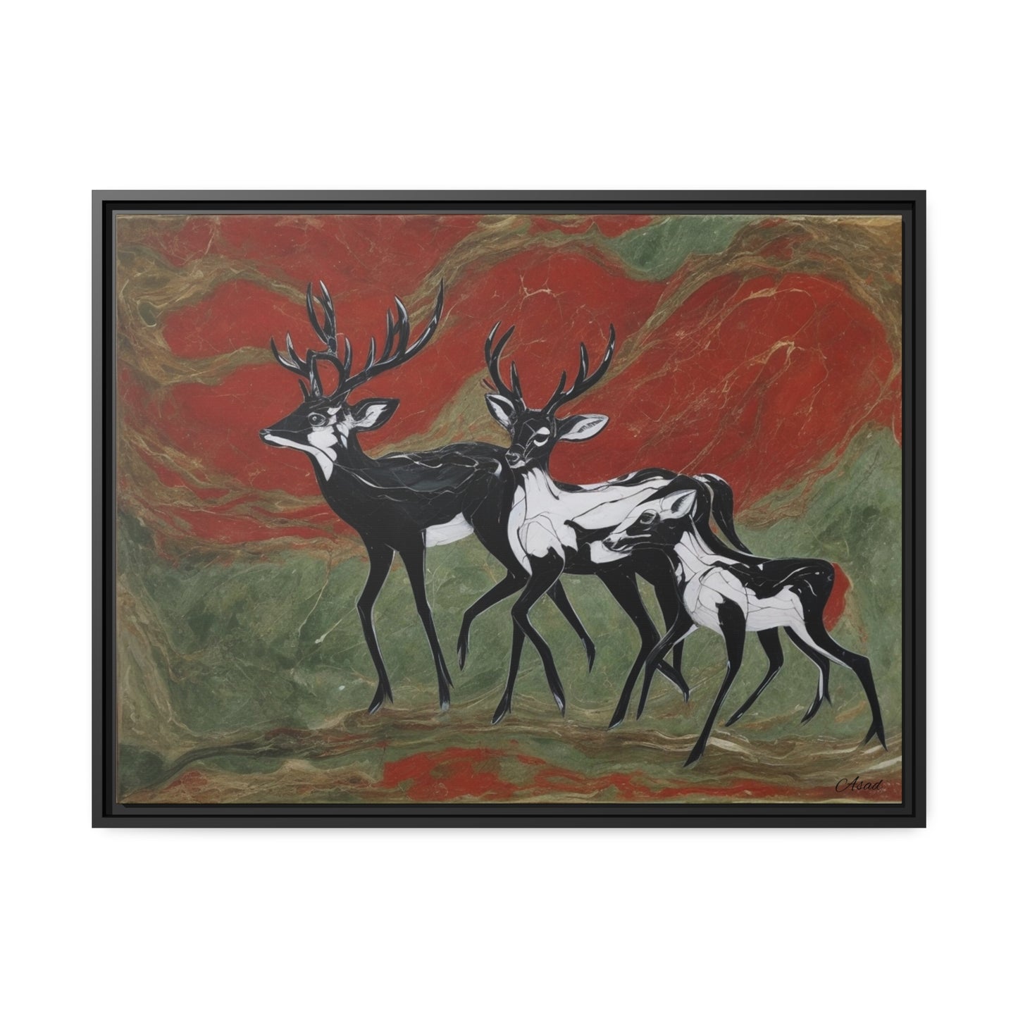 Matte Canvas, Black Frame
