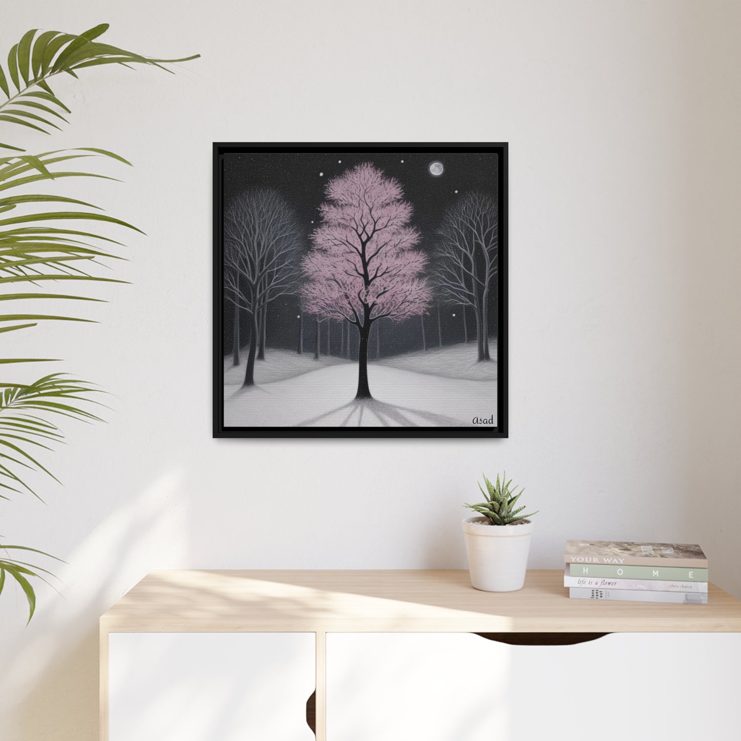 Matte Canvas, Black Frame