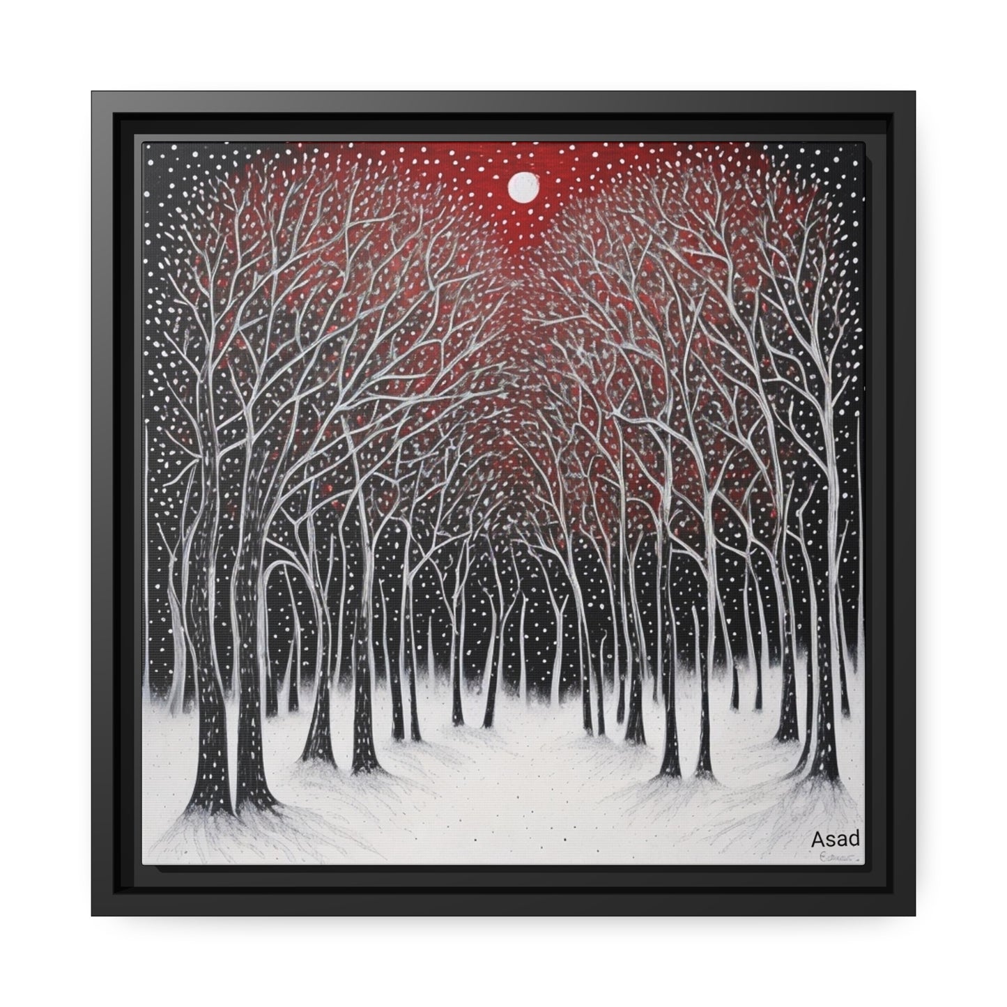 Matte Canvas, Black Frame