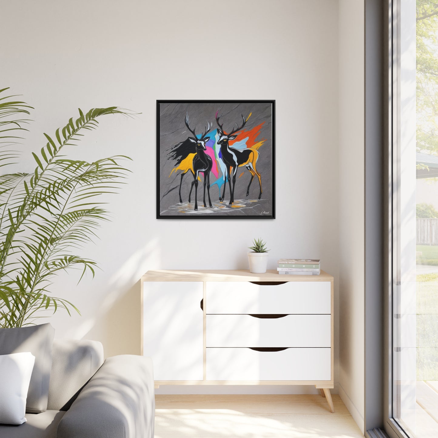 Matte Canvas, Black Frame