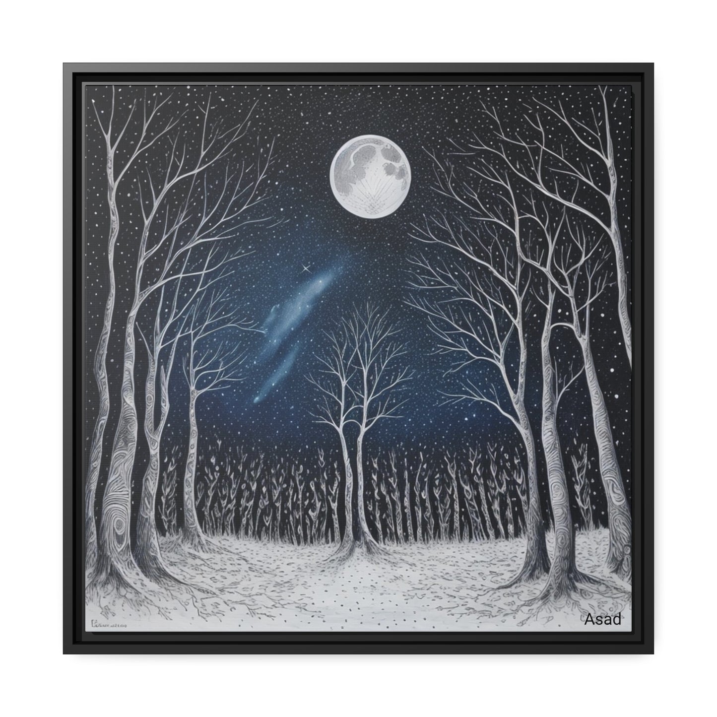 Matte Canvas, Black Frame