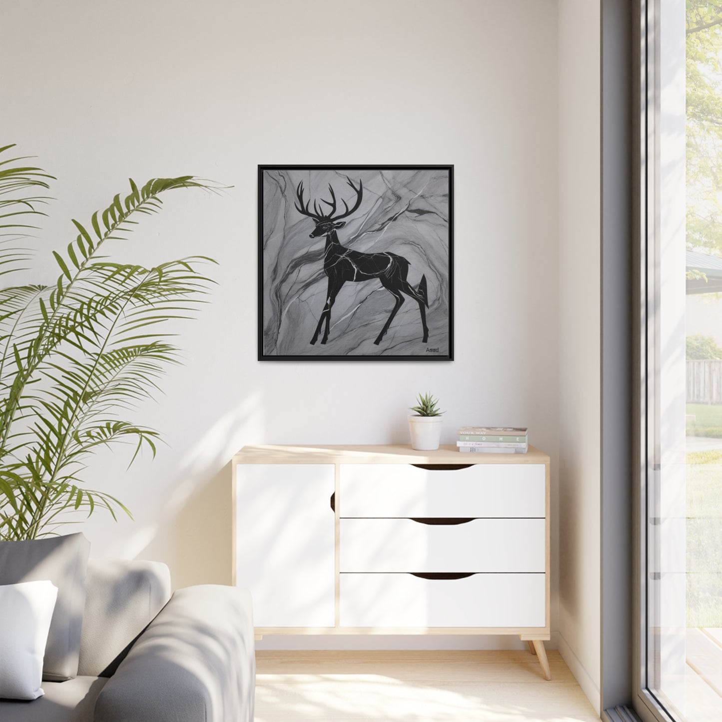 Matte Canvas, Black Frame