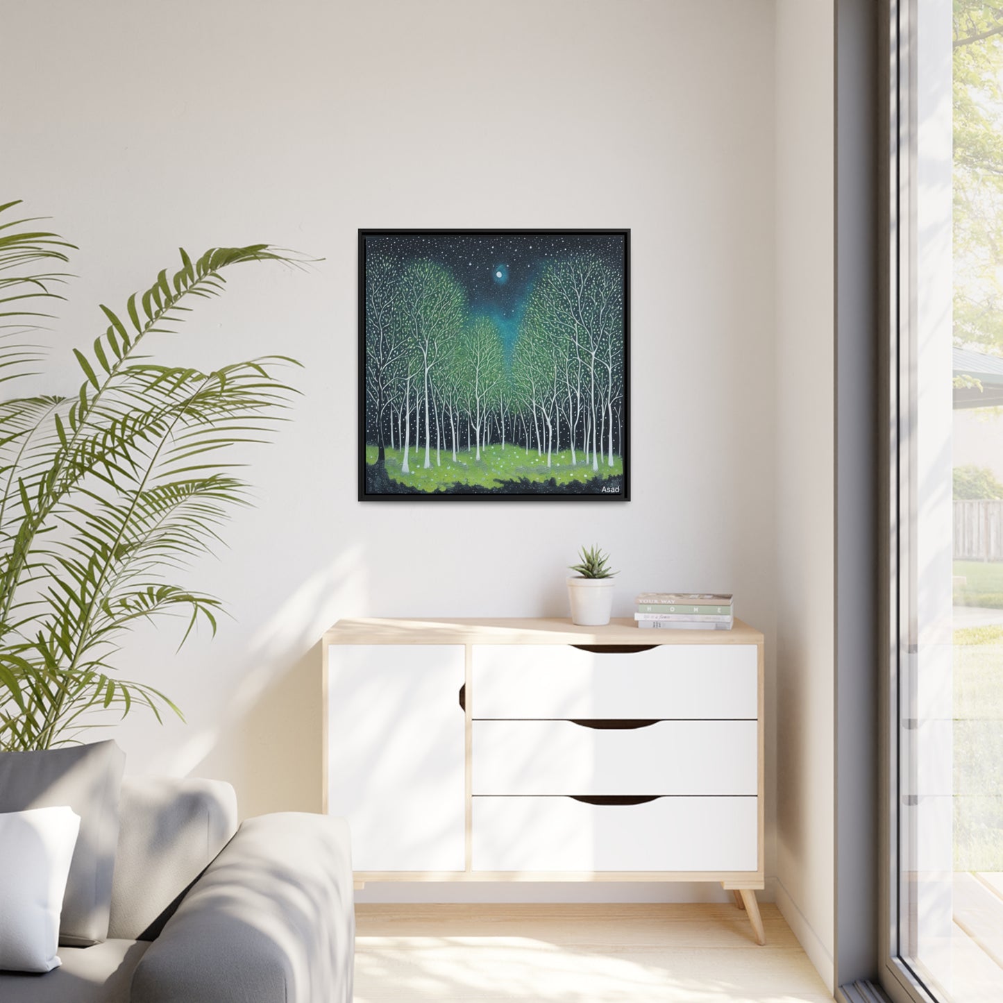 Matte Canvas, Black Frame