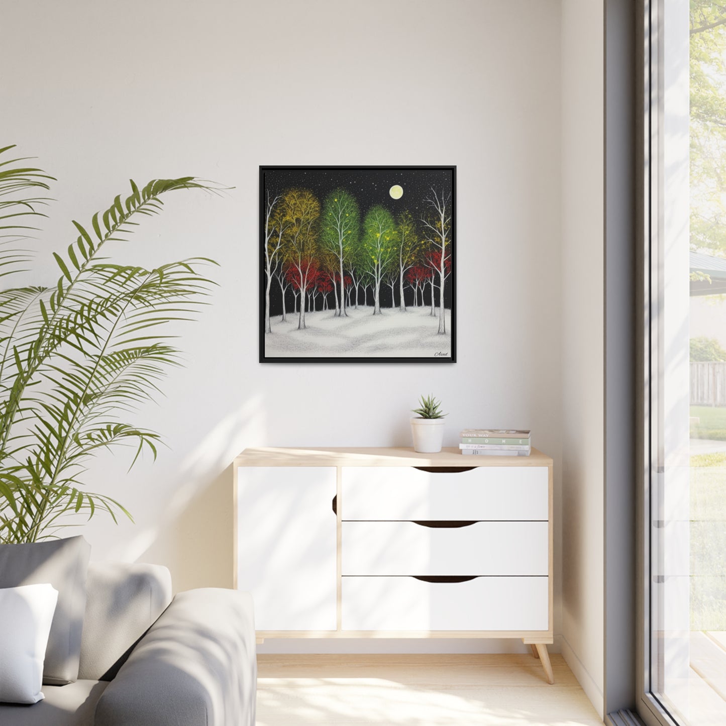 Matte Canvas, Black Frame