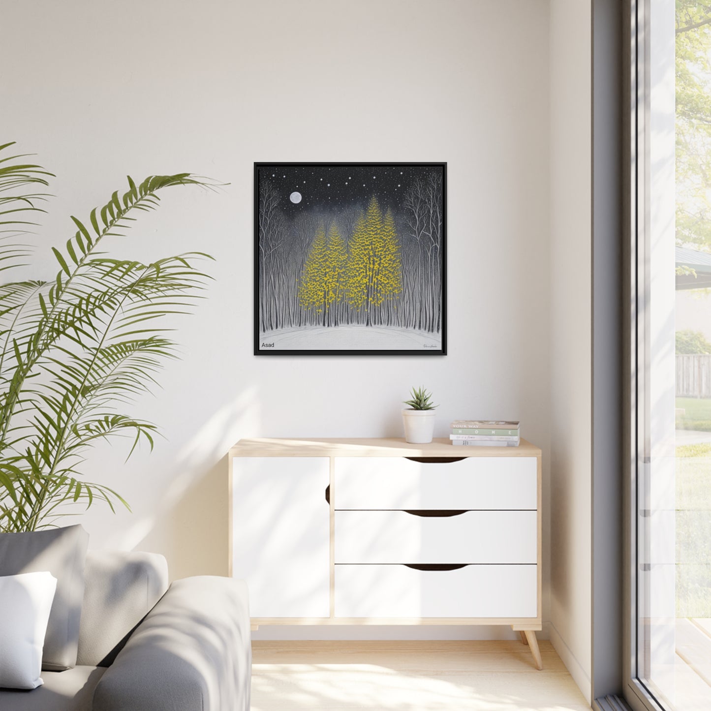 Matte Canvas, Black Frame