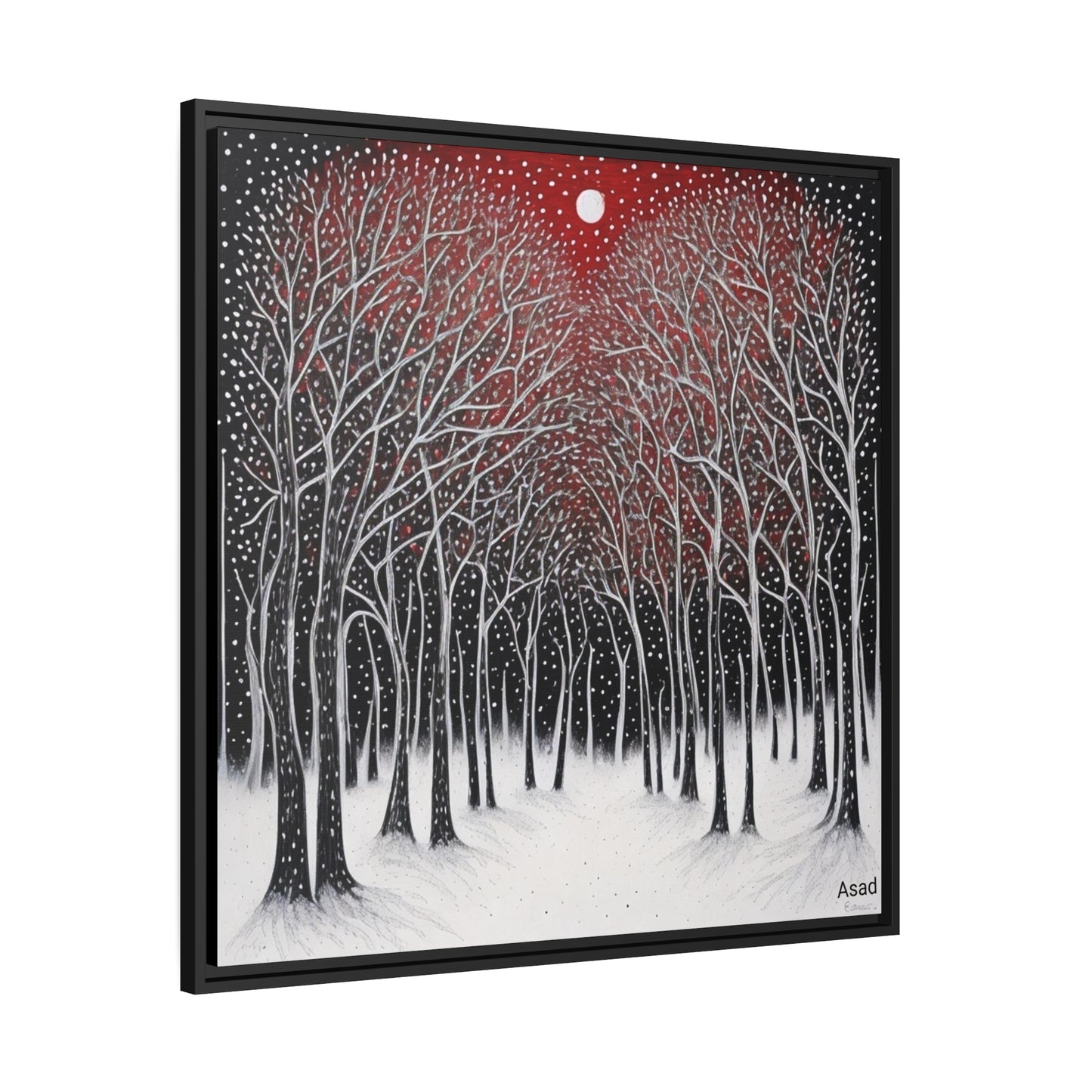 Matte Canvas, Black Frame