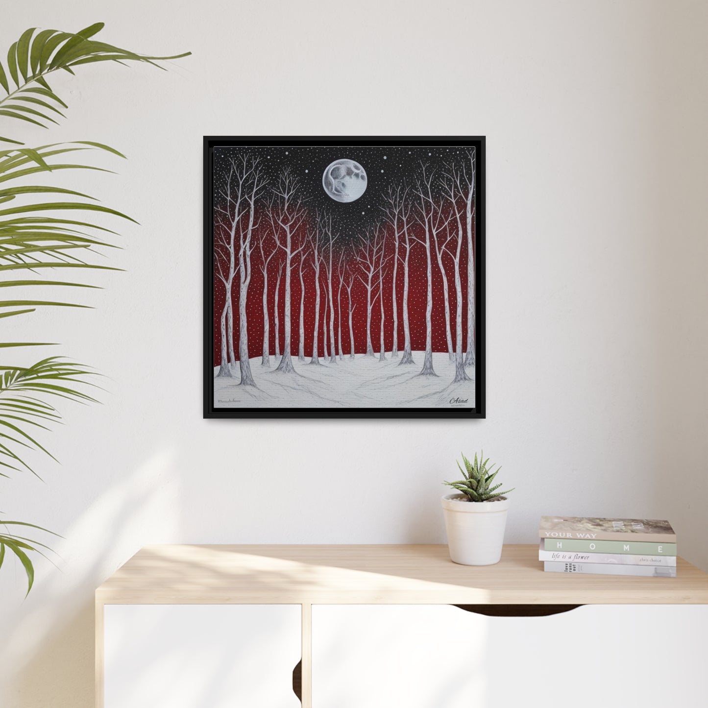 Matte Canvas, Black Frame