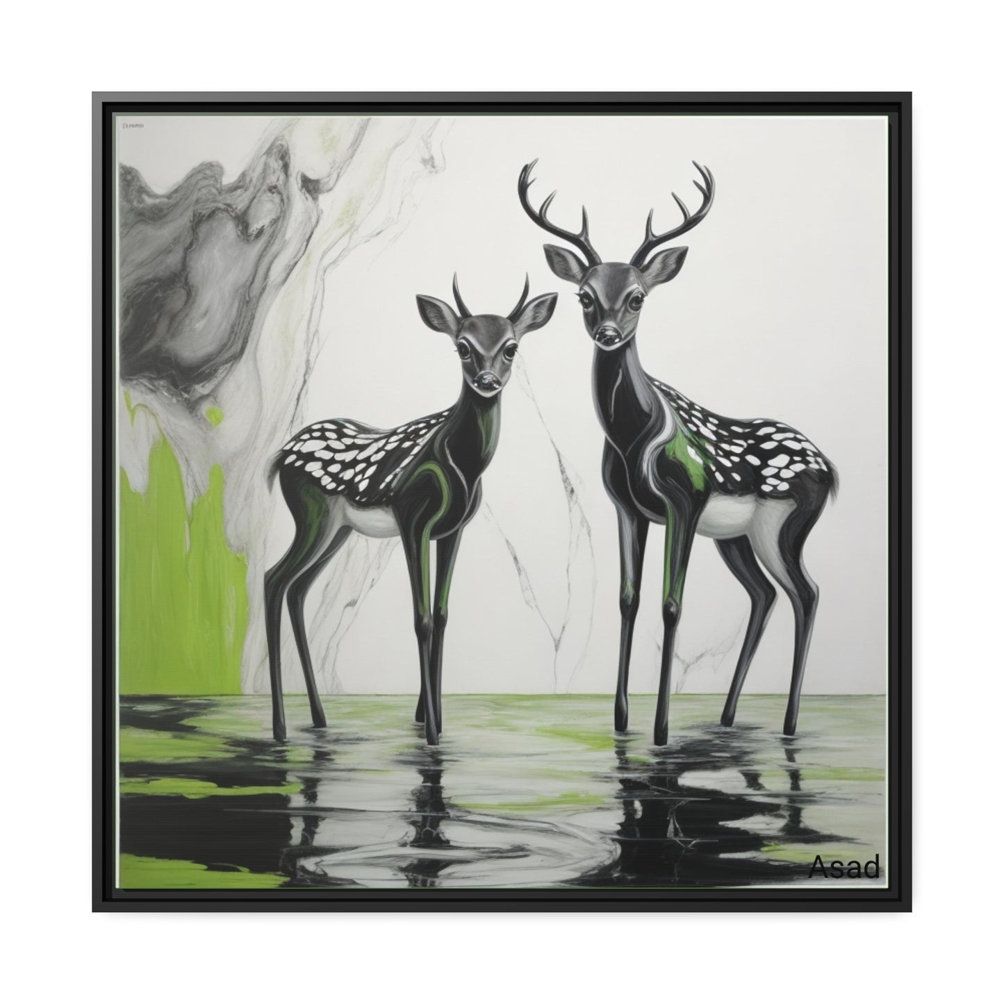 Matte Canvas, Black Frame