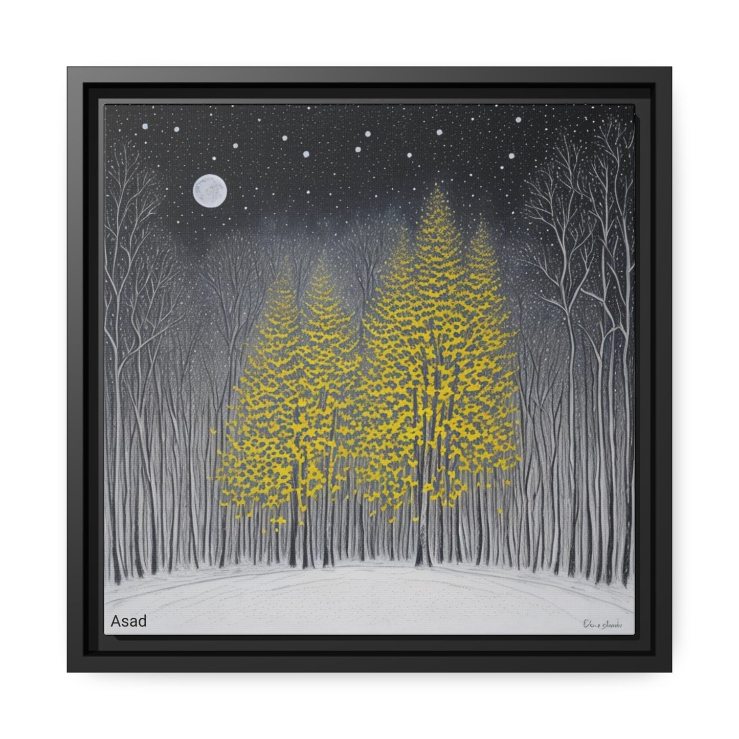 Matte Canvas, Black Frame