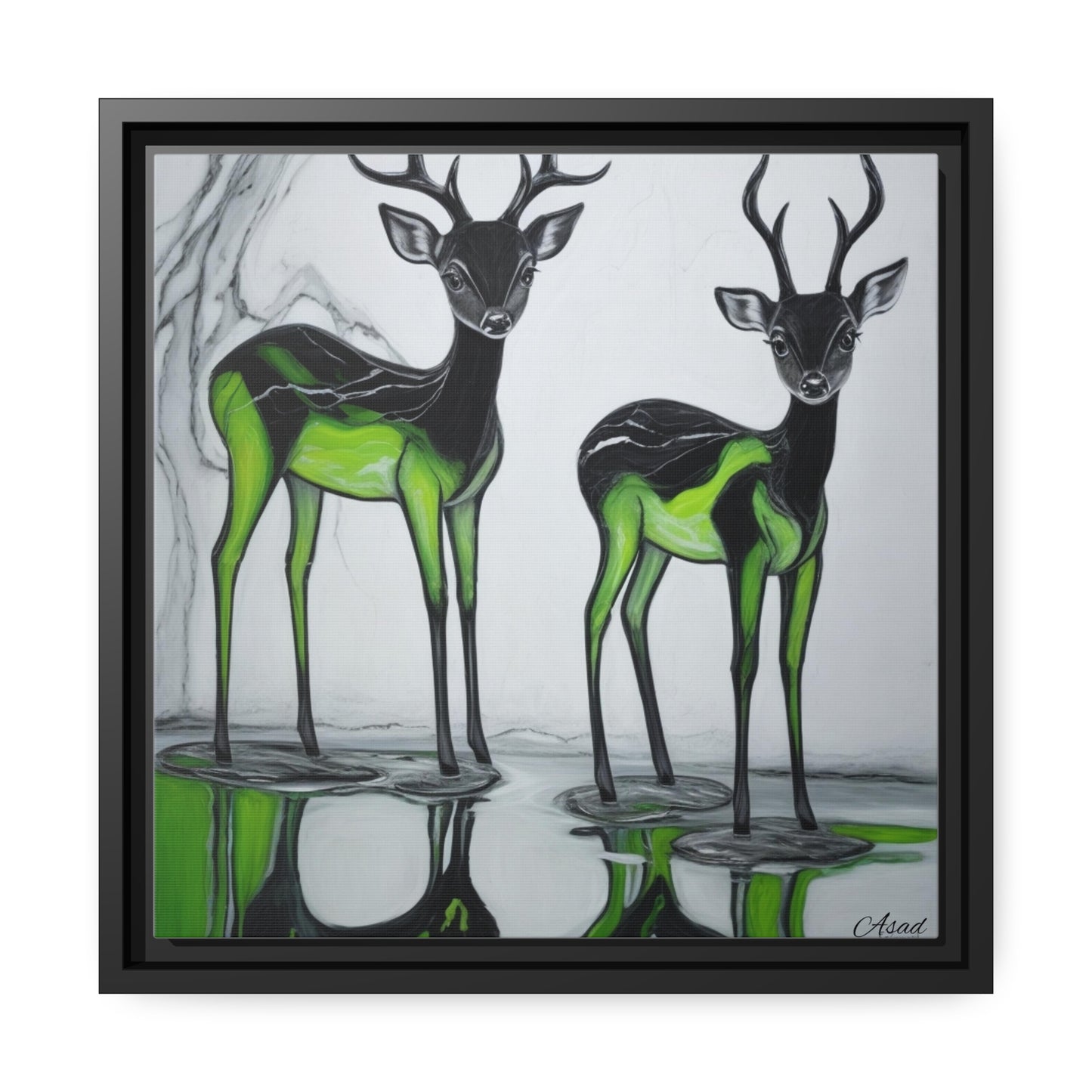 Matte Canvas, Black Frame