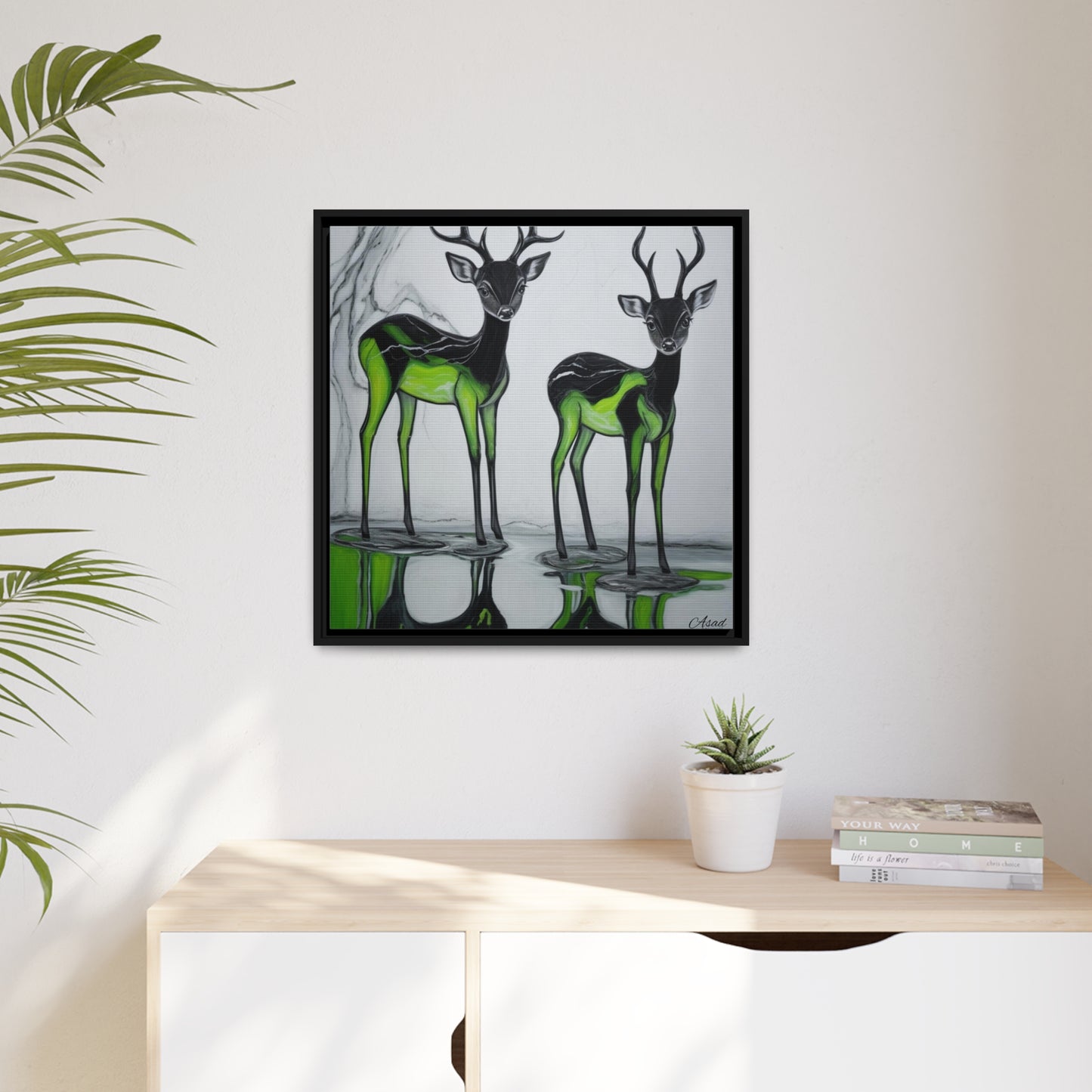 Matte Canvas, Black Frame