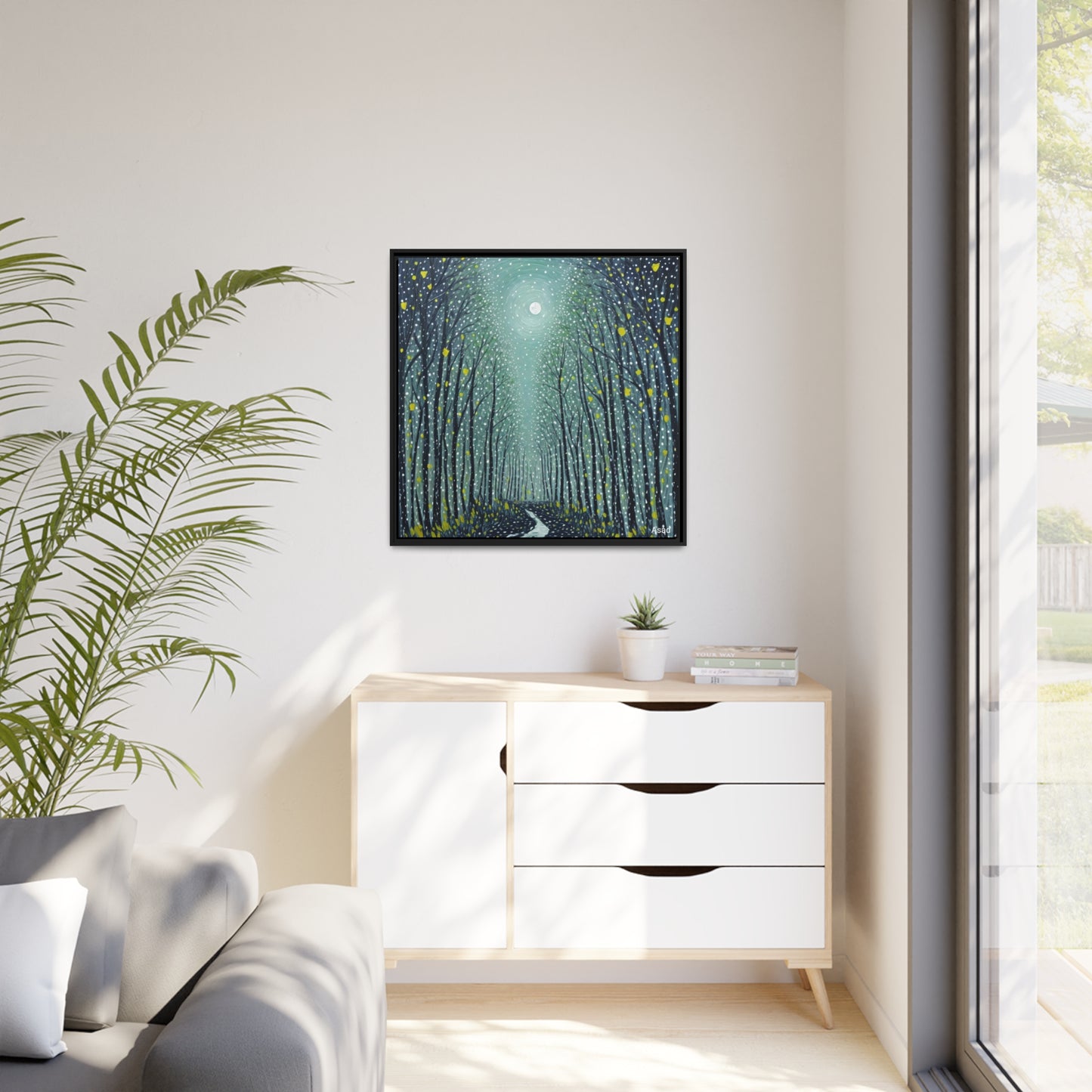 Matte Canvas, Black Frame