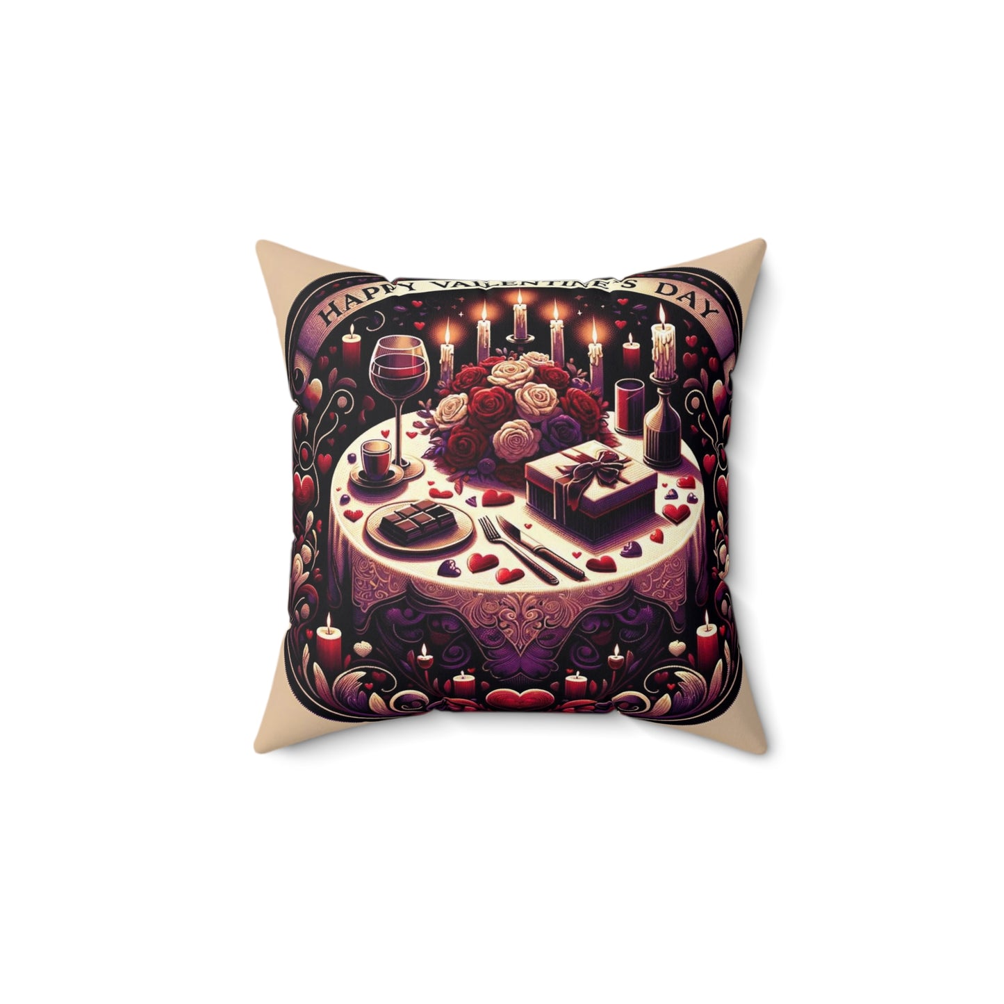 Spun Polyester Square Pillow