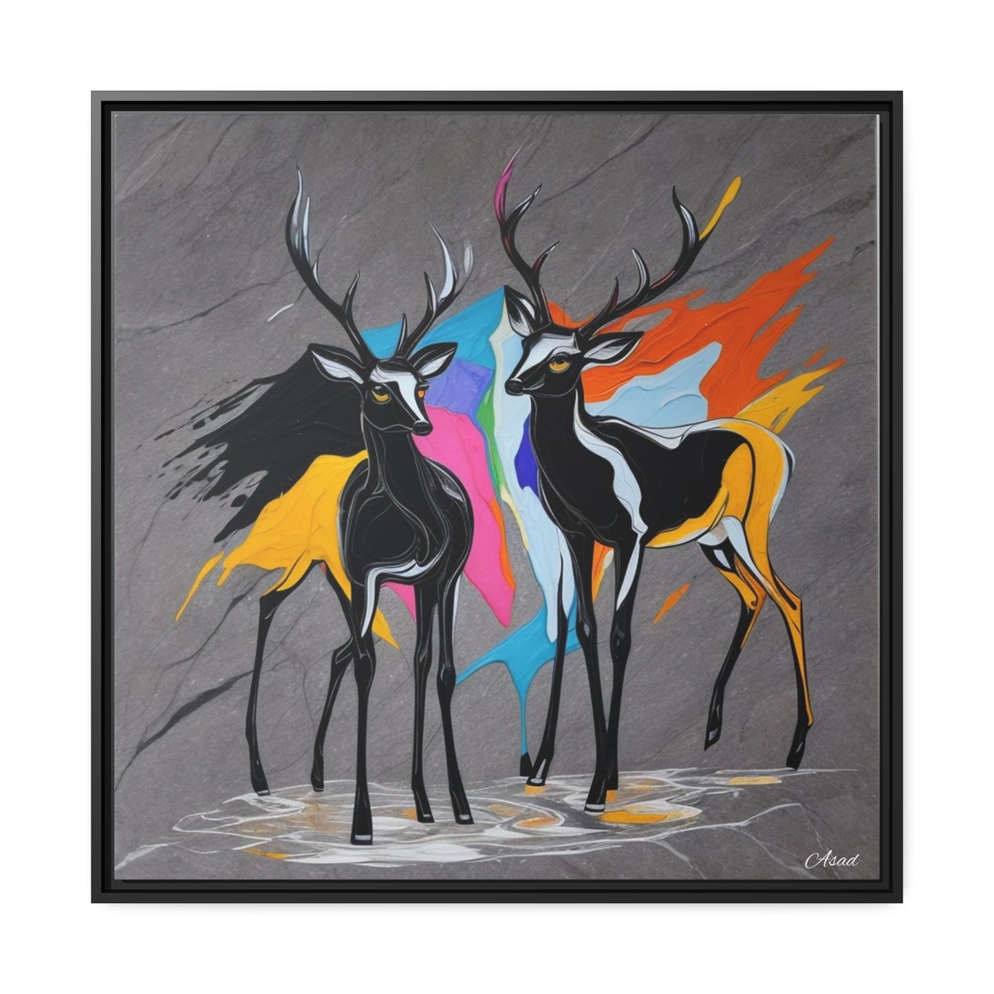 Matte Canvas, Black Frame