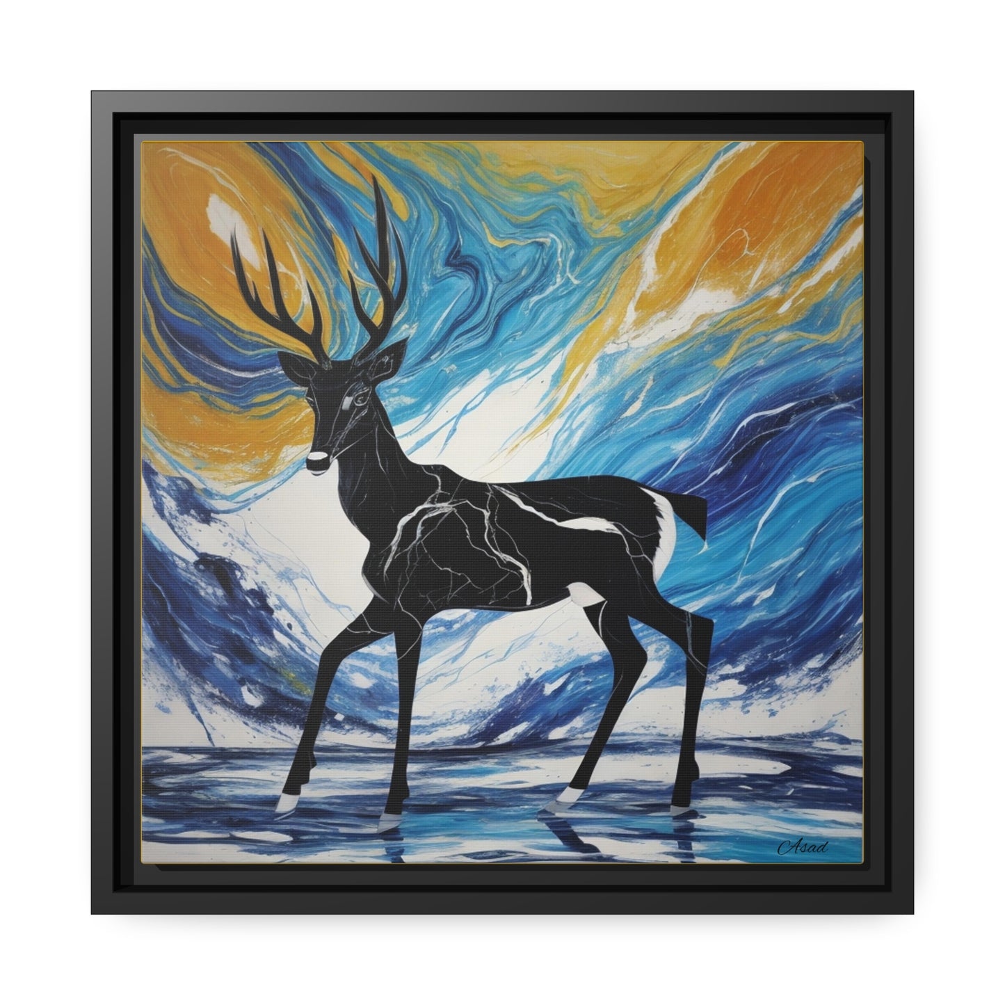 Matte Canvas, Black Frame