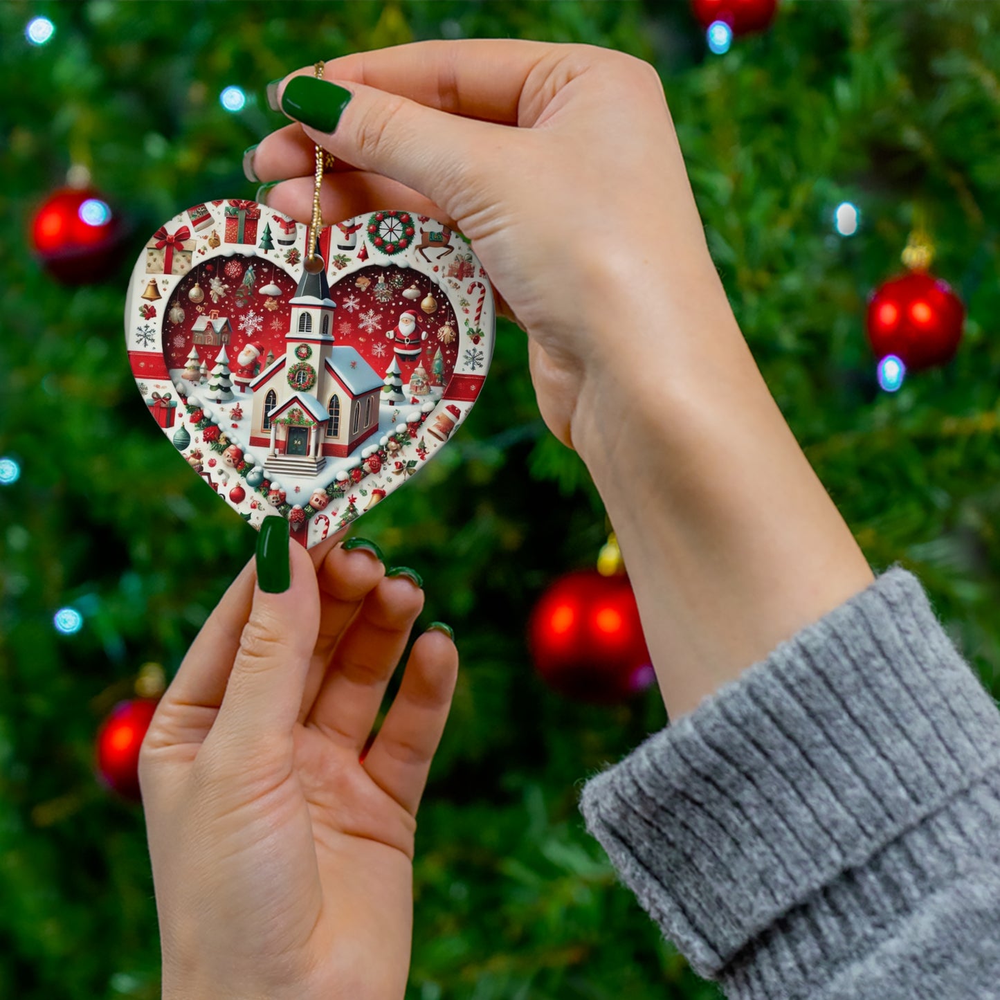 Ceramic Ornament, 4 Shapes