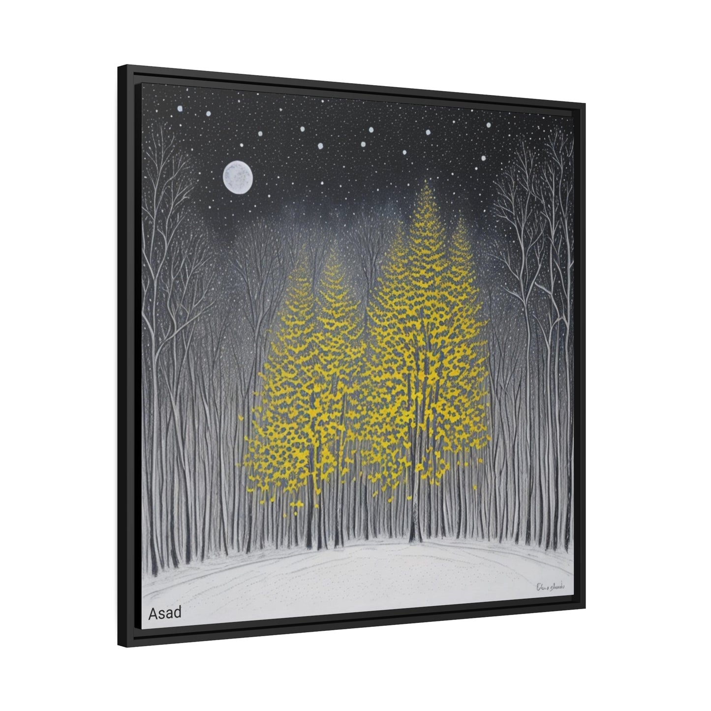 Matte Canvas, Black Frame