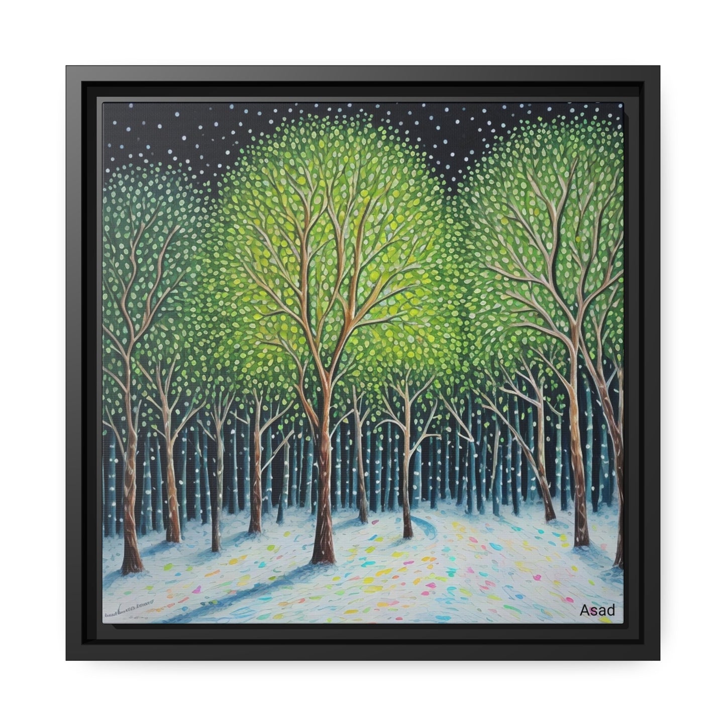 Matte Canvas, Black Frame