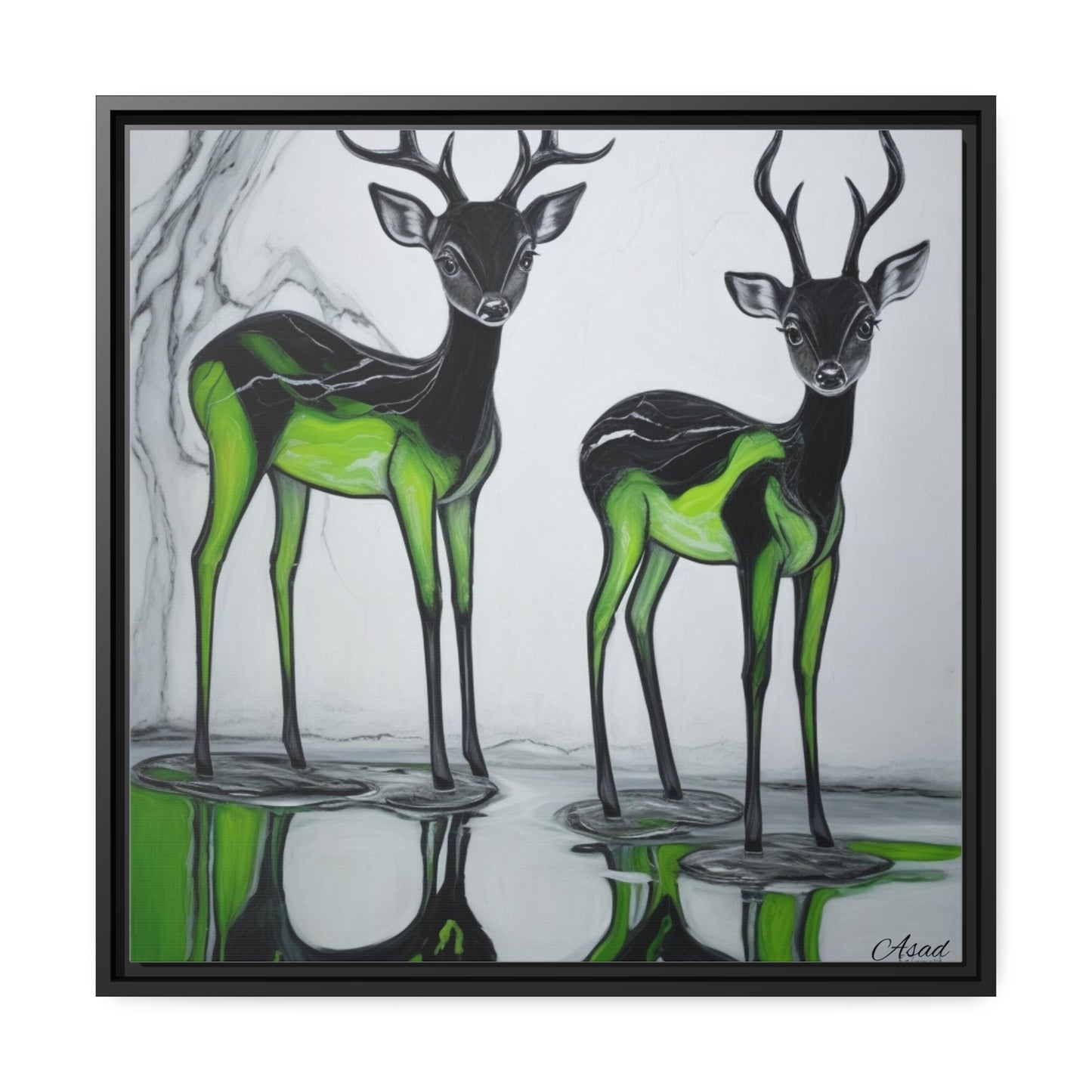 Matte Canvas, Black Frame