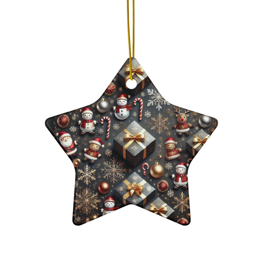 Ceramic Ornament, 4 Shapes