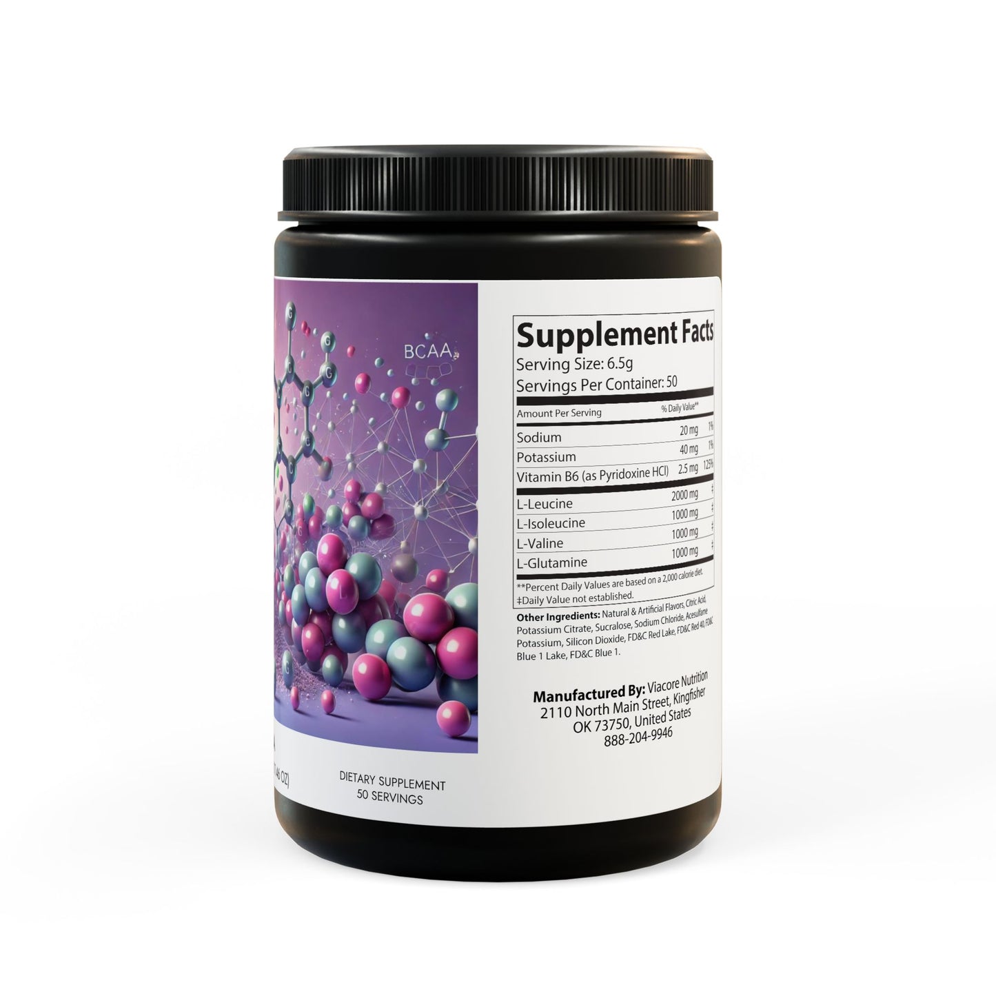 BCAA Supplement, Grape (325g, 11.46oz, 50 servings) Dr. Asad Ali Syed