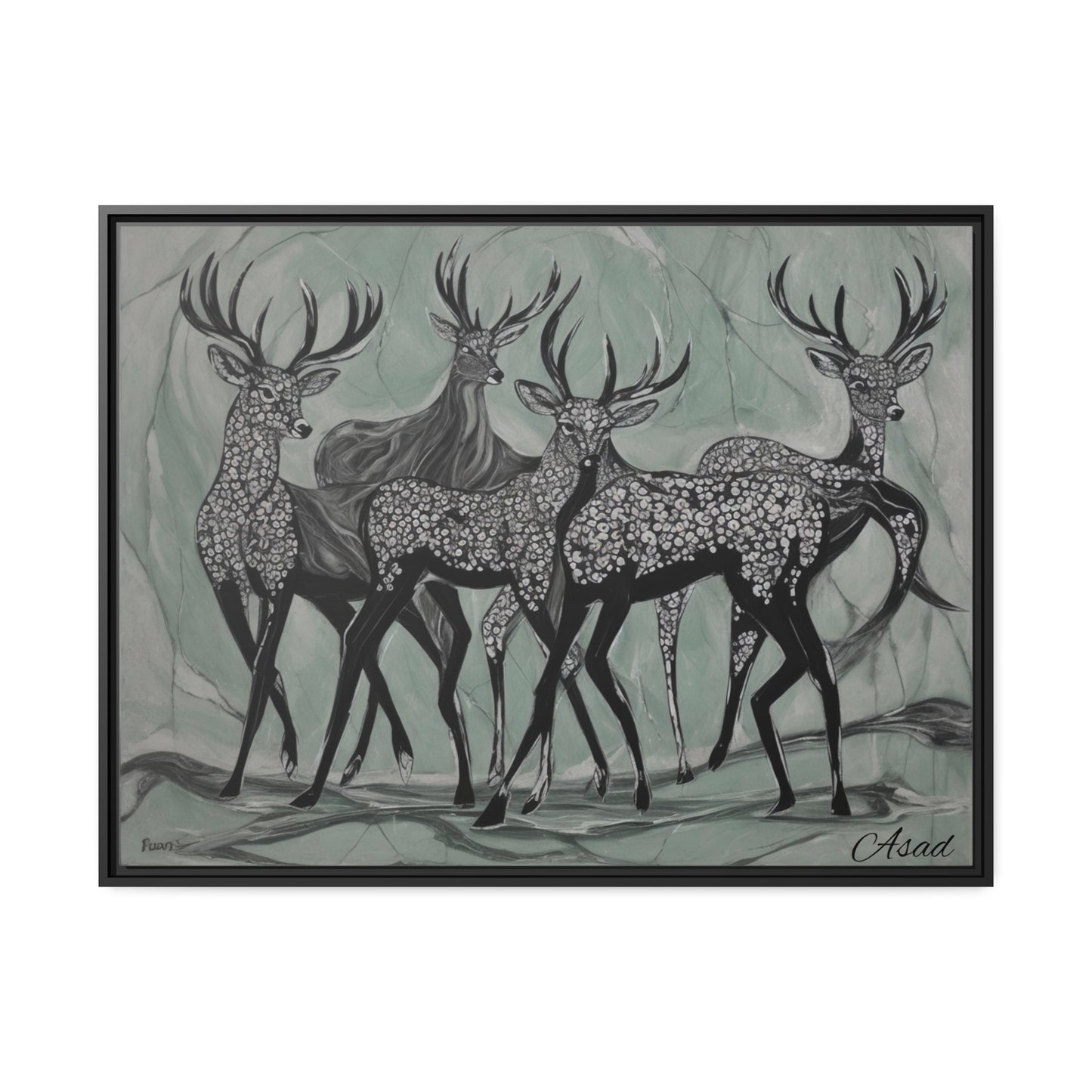 Matte Canvas, Black Frame