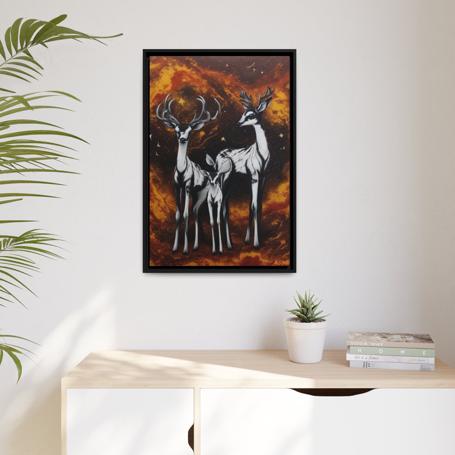 Matte Canvas, Black Frame