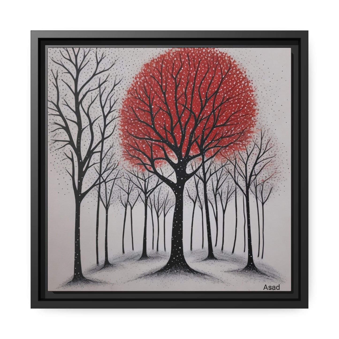 Matte Canvas, Black Frame