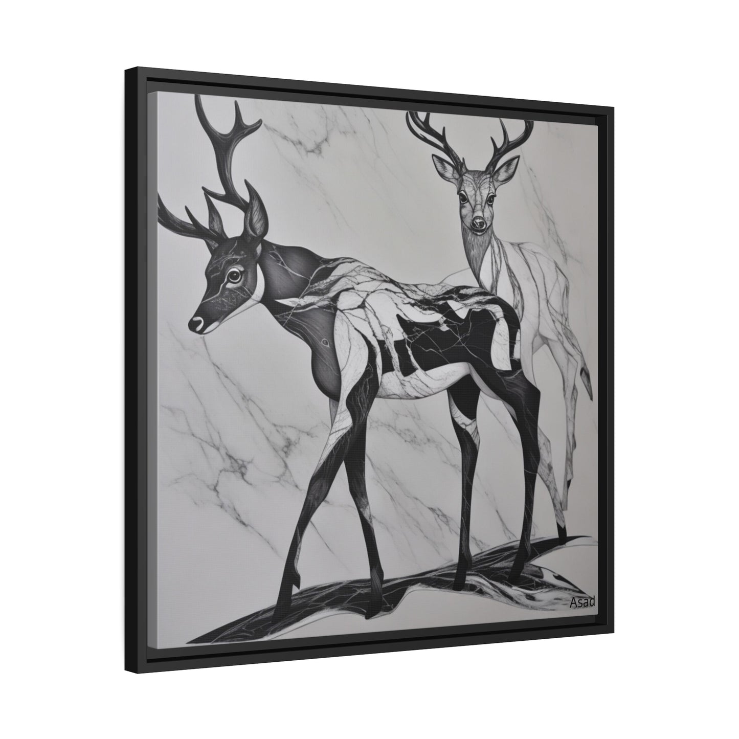 Matte Canvas, Black Frame